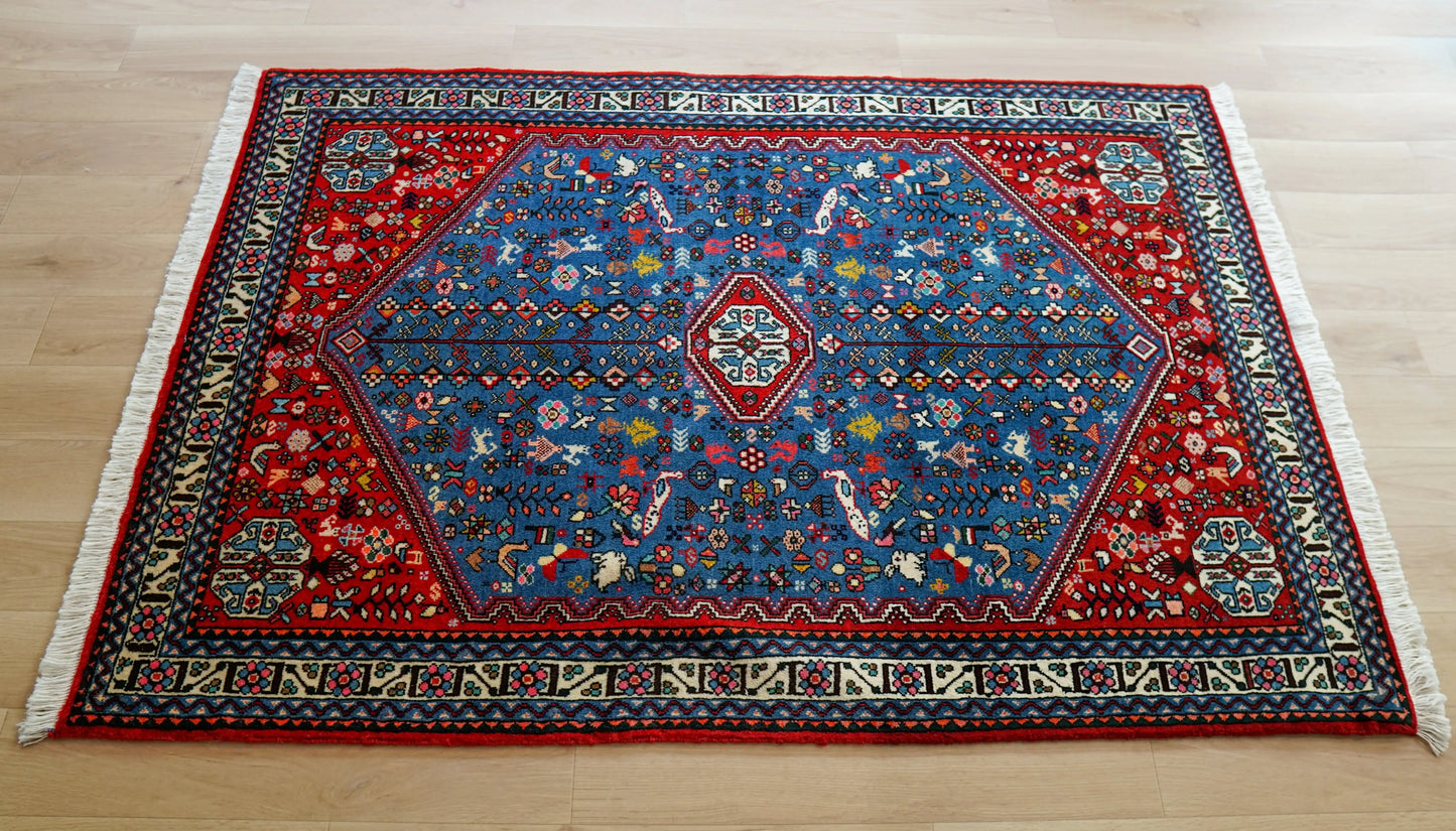 152×105cm ペルシャ手織り絨毯 アバデ Decorworks