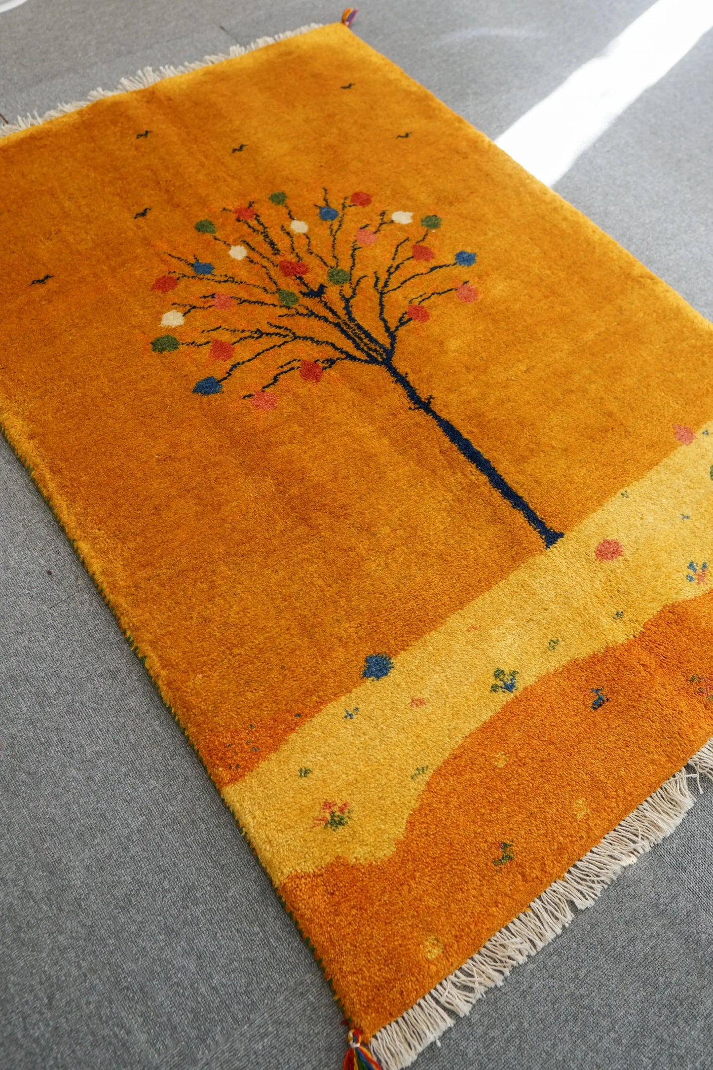 150×100cm 【ペルシャ絨毯 手織りギャッベ】アマレ族ギャッベ ギャベ Decorworks