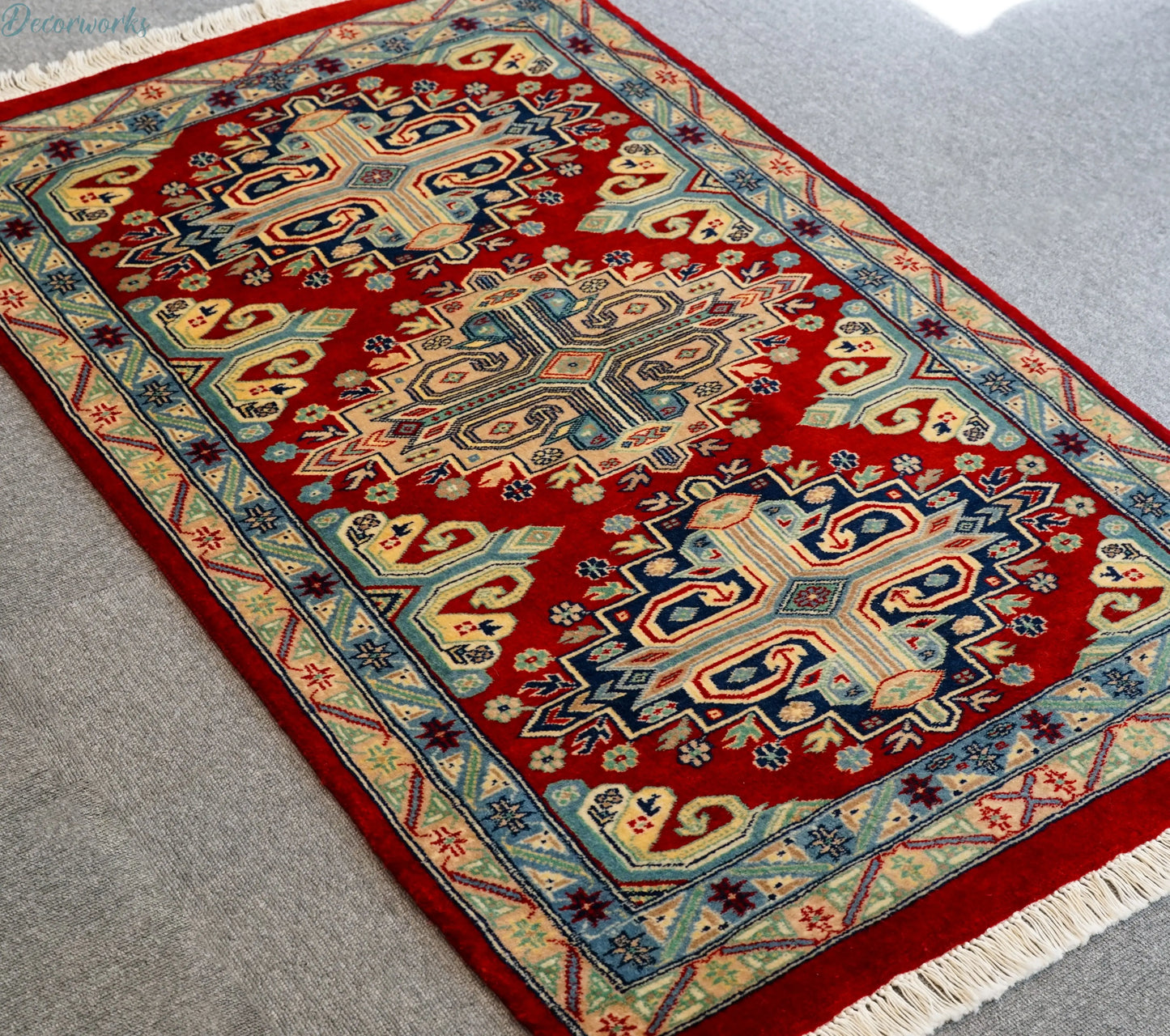 124×76cm パキスタン手織り絨毯 - Decorworks