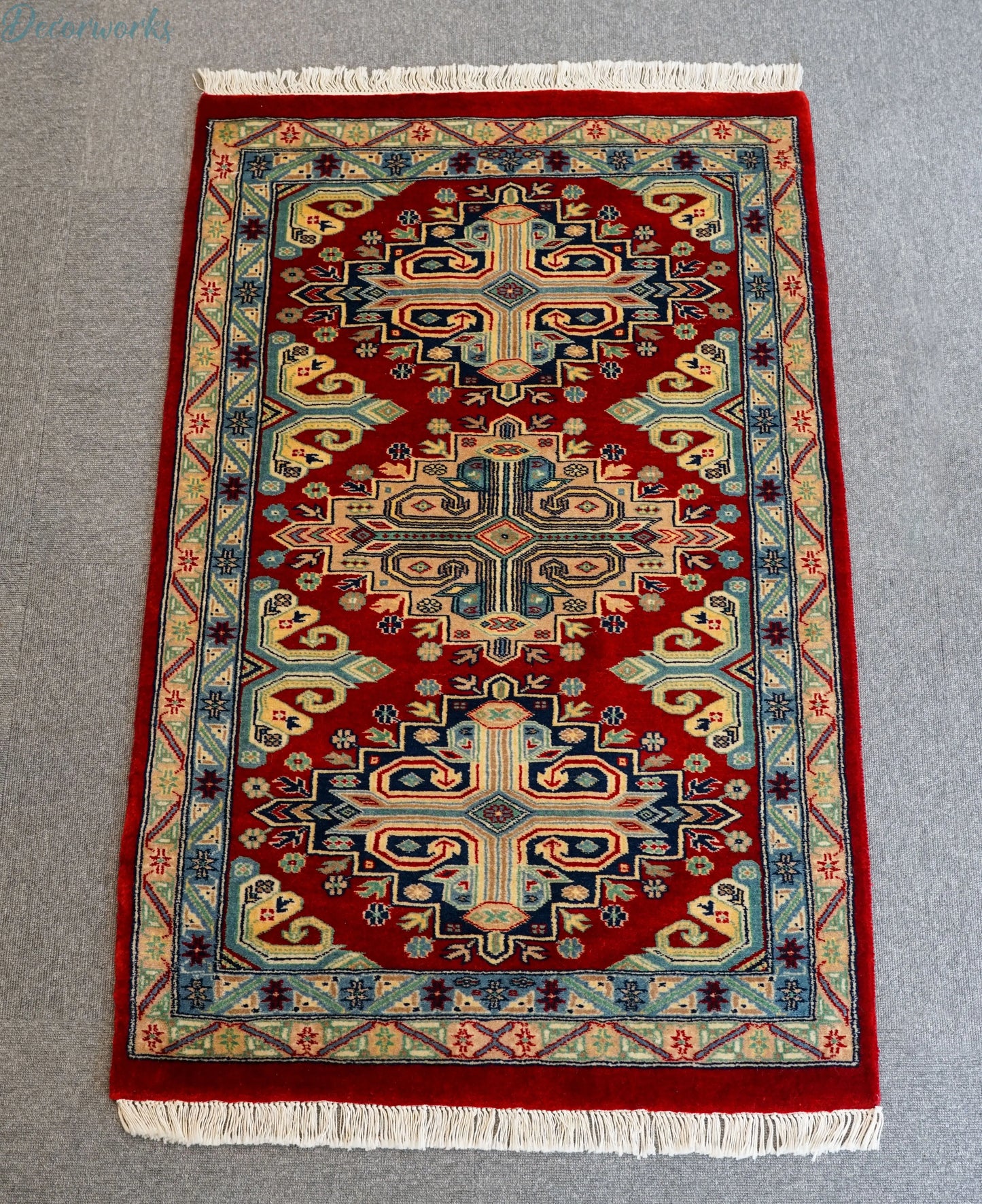 124×76cm パキスタン手織り絨毯 - Decorworks