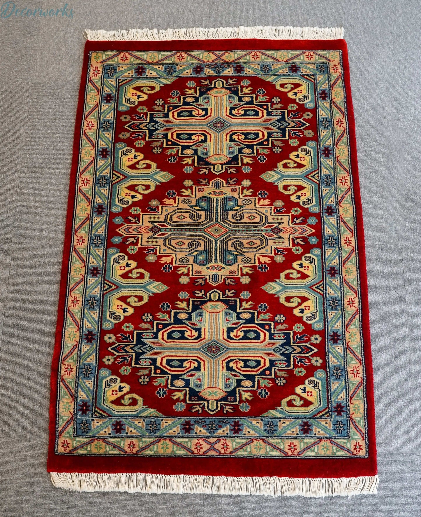 124×76cm パキスタン手織り絨毯 - Decorworks