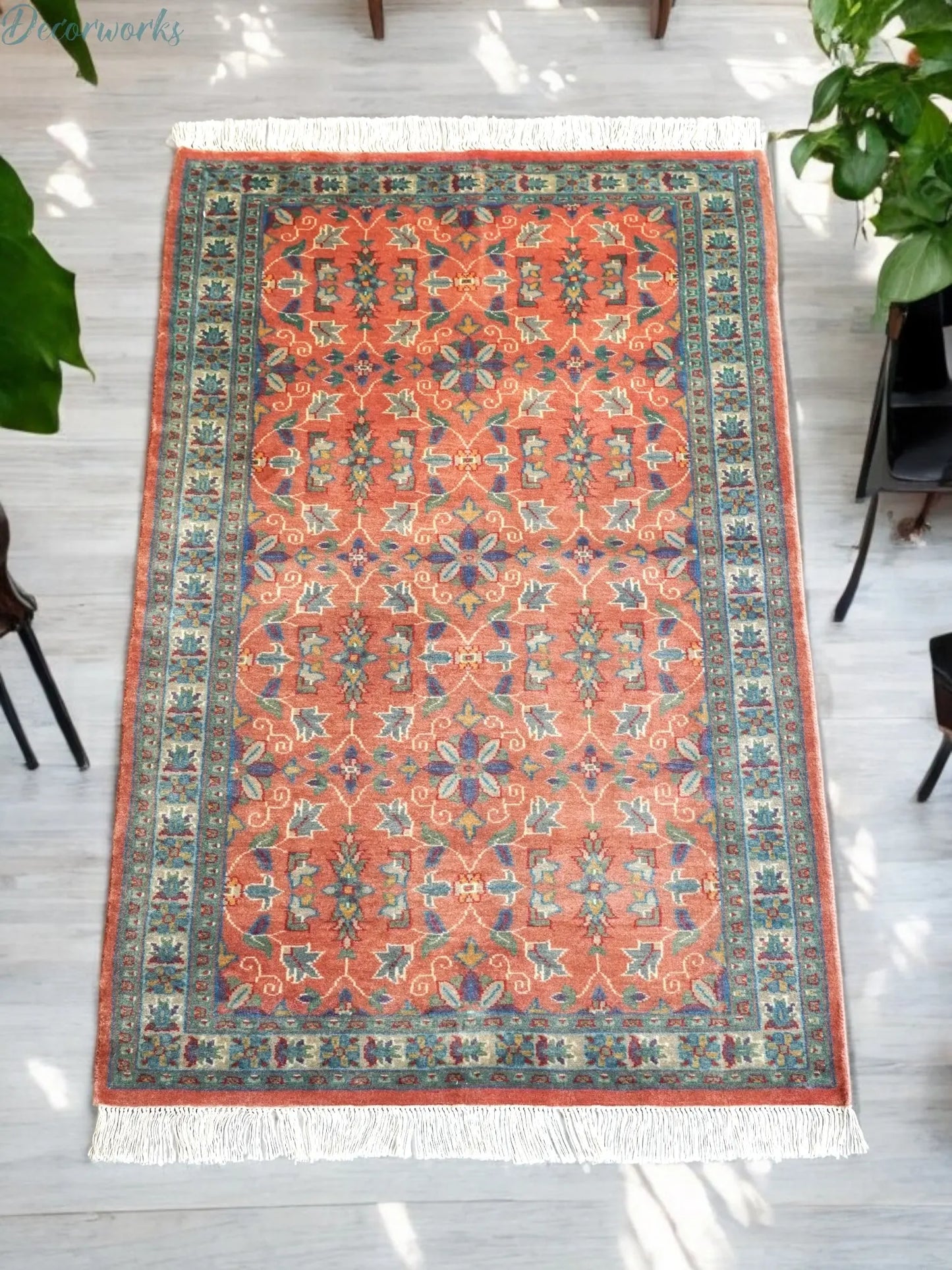 126×82cm パキスタン手織り絨毯 - Decorworks