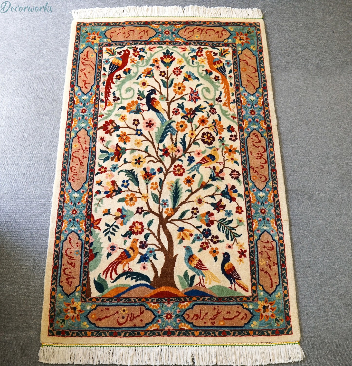 130×85cm ペルシャ バラミン産 手織り絨毯 Decorworks
