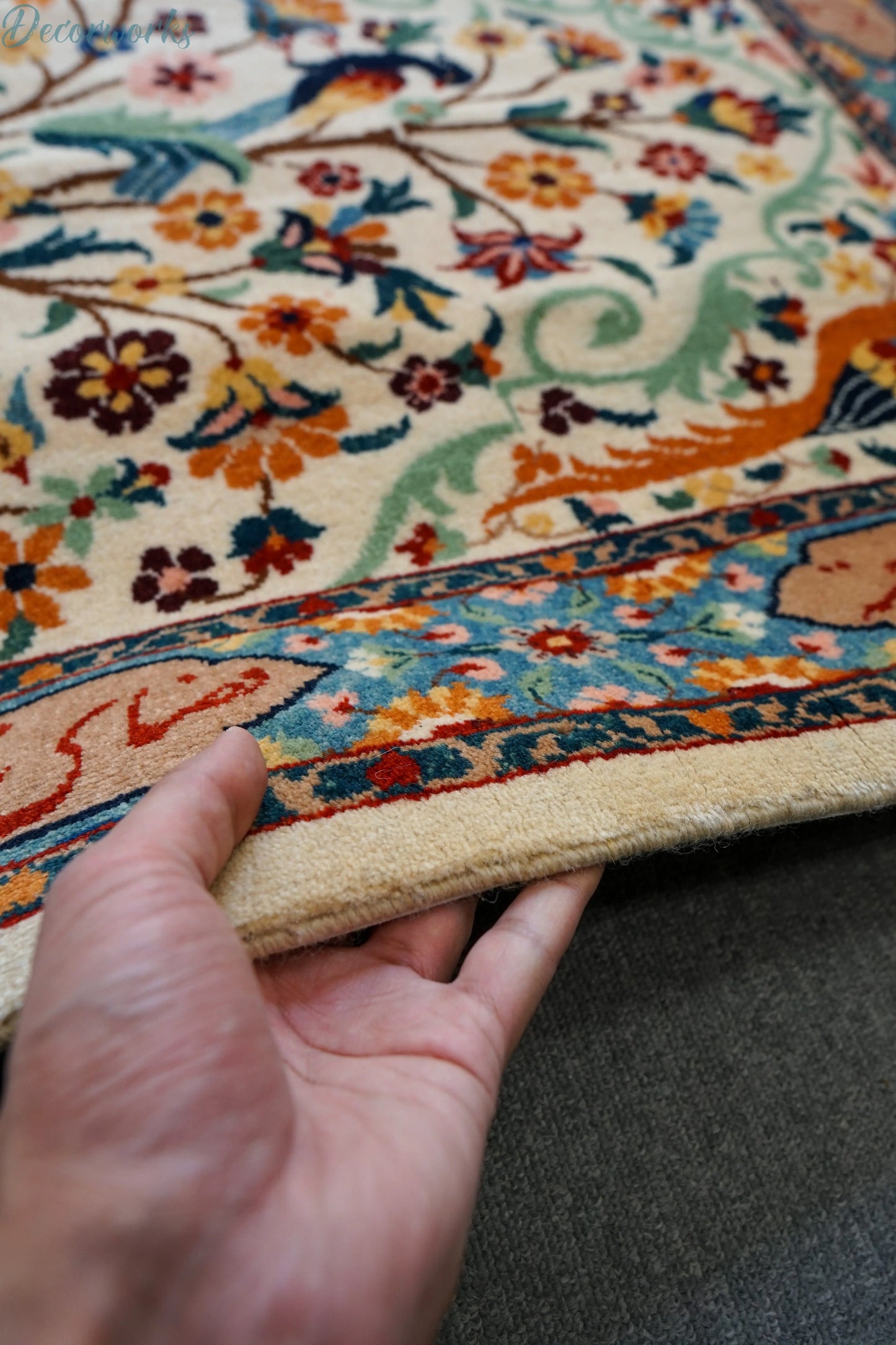 130×85cm ペルシャ バラミン産 手織り絨毯 Decorworks