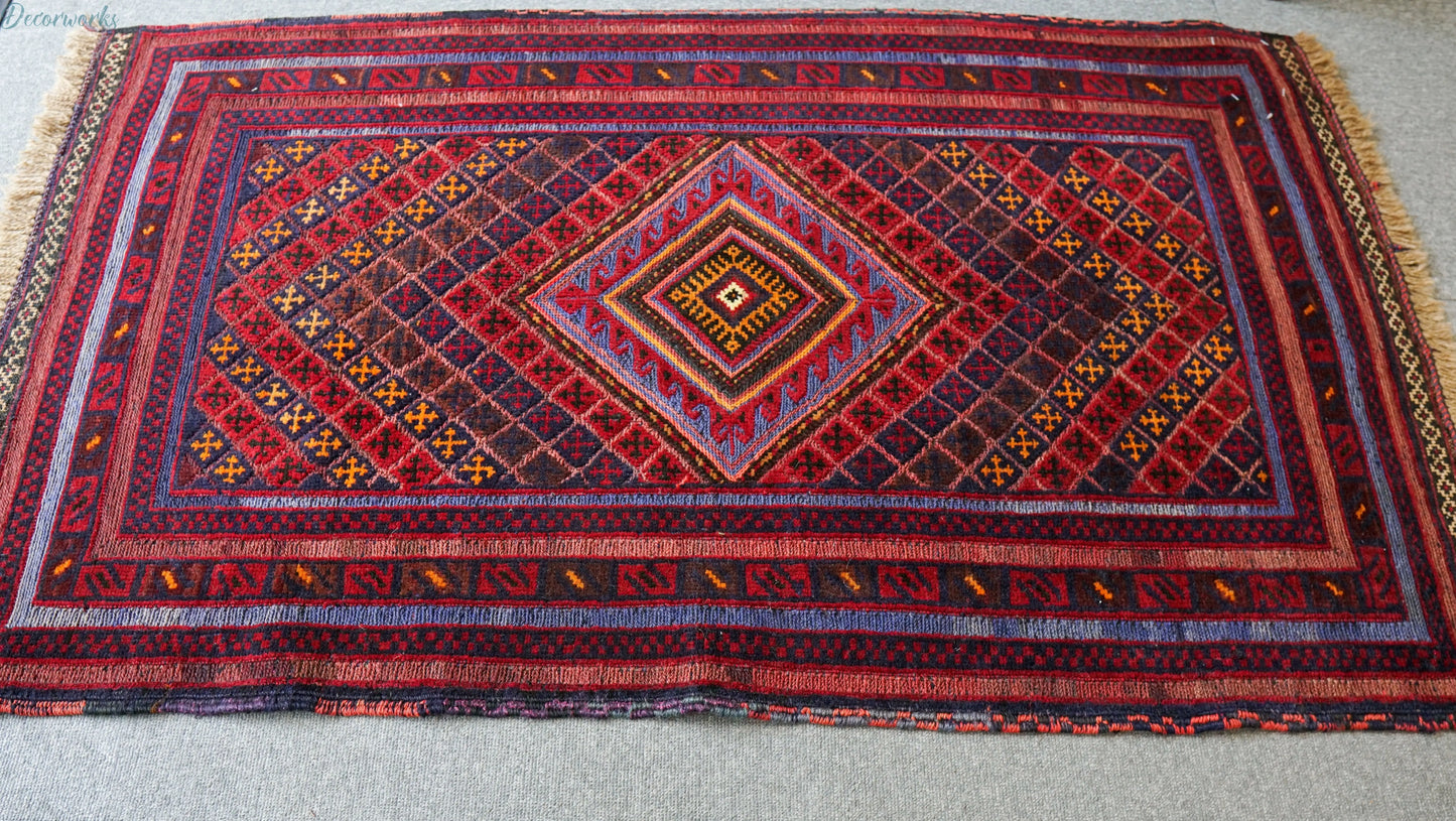 131×80cm 手織りマシュワニキリム Decorworks