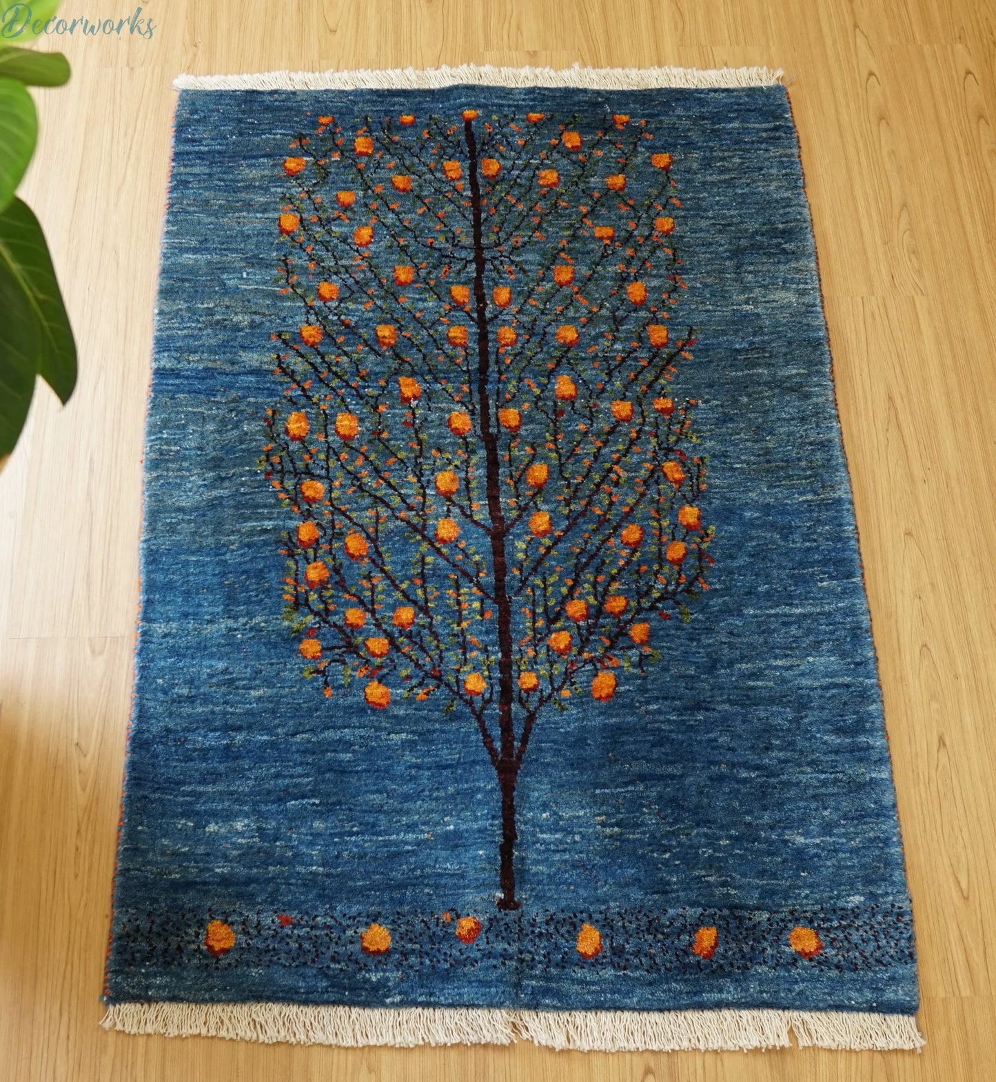 132×90cm 手織り ペルシャ 絨毯 カシュクリギャッベ Decorworks