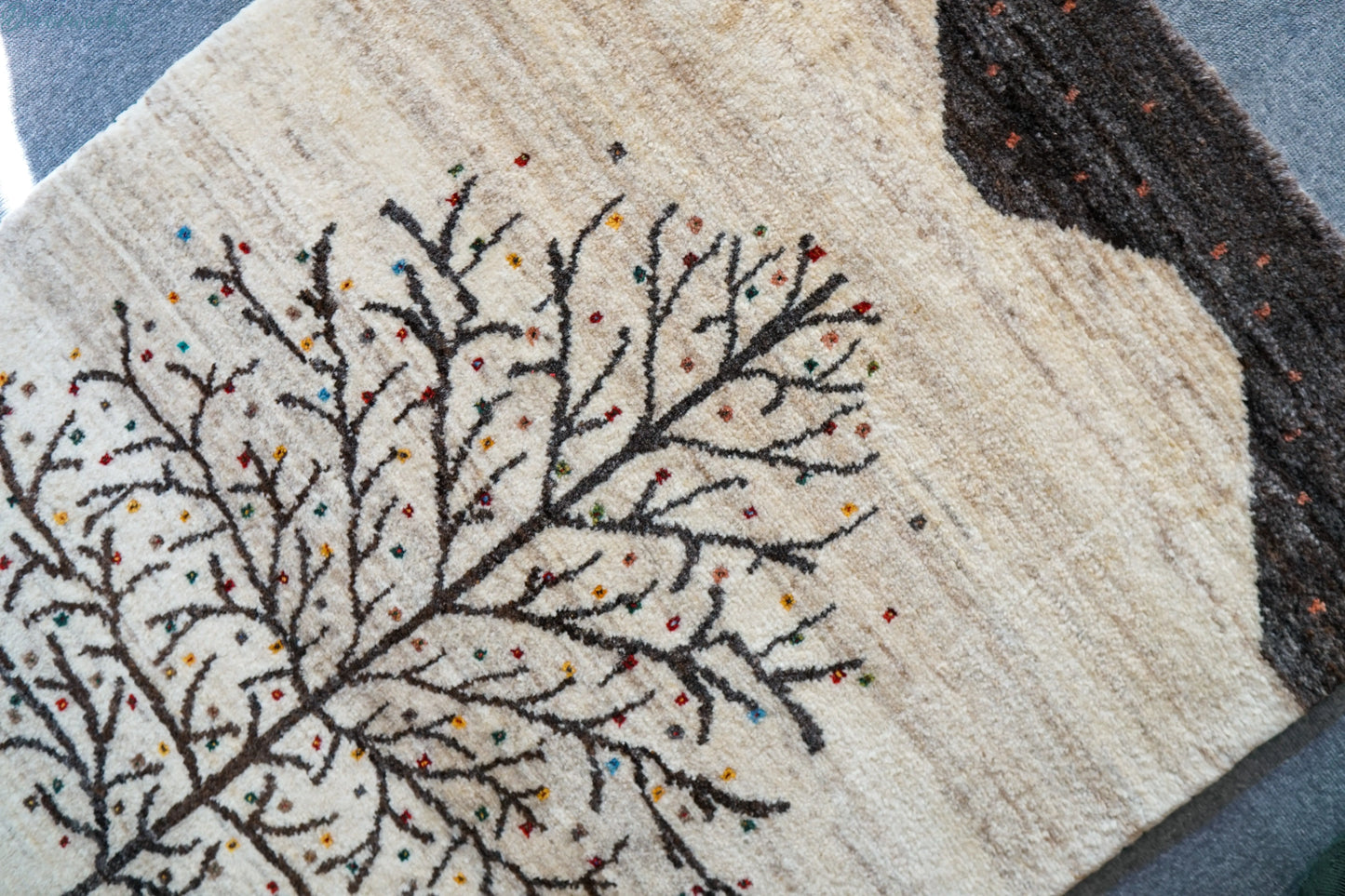 141×86cm ペルシャ手織りギャッベ カシュクリ Decorworks