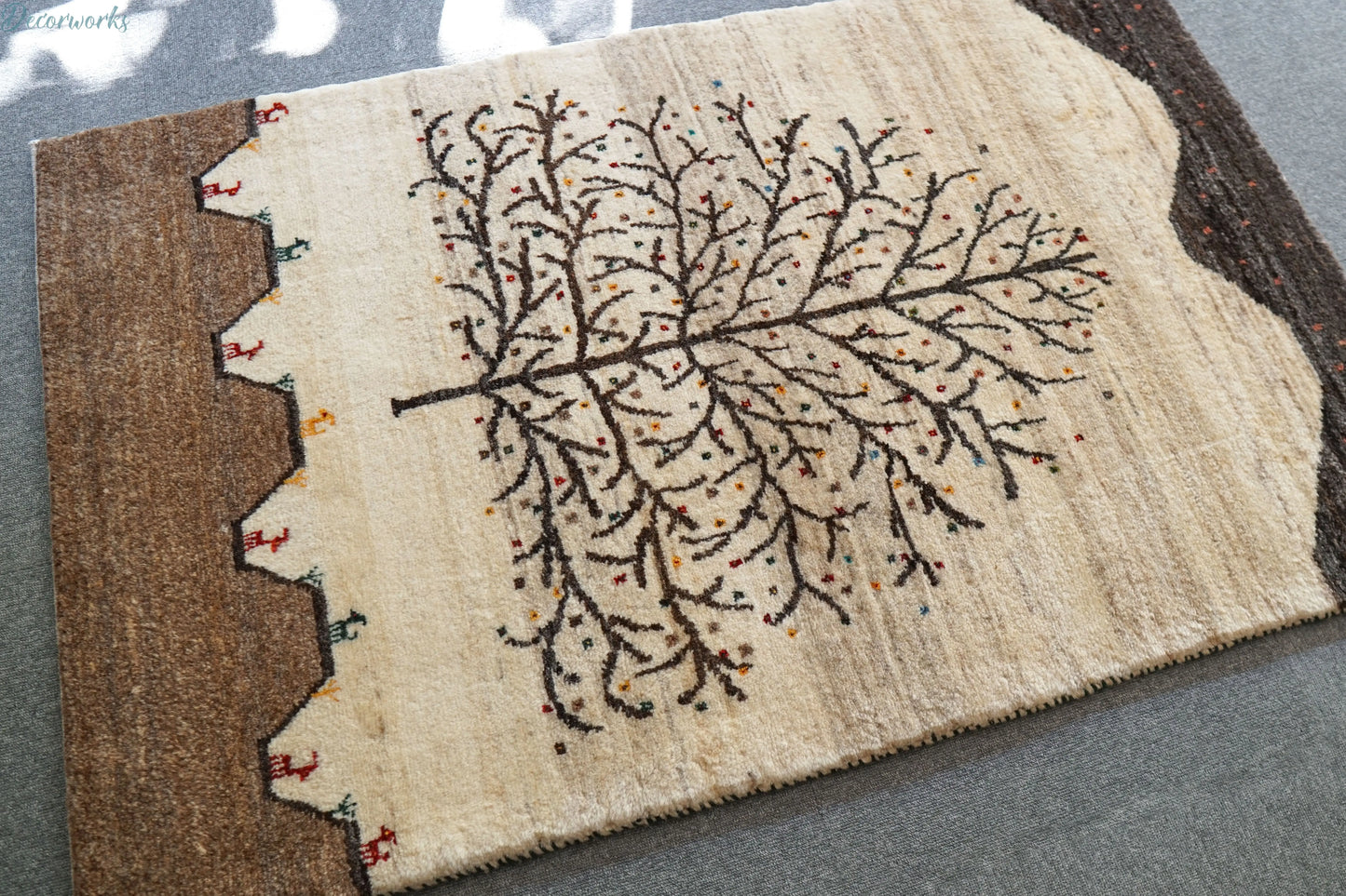 141×86cm ペルシャ手織りギャッベ カシュクリ Decorworks