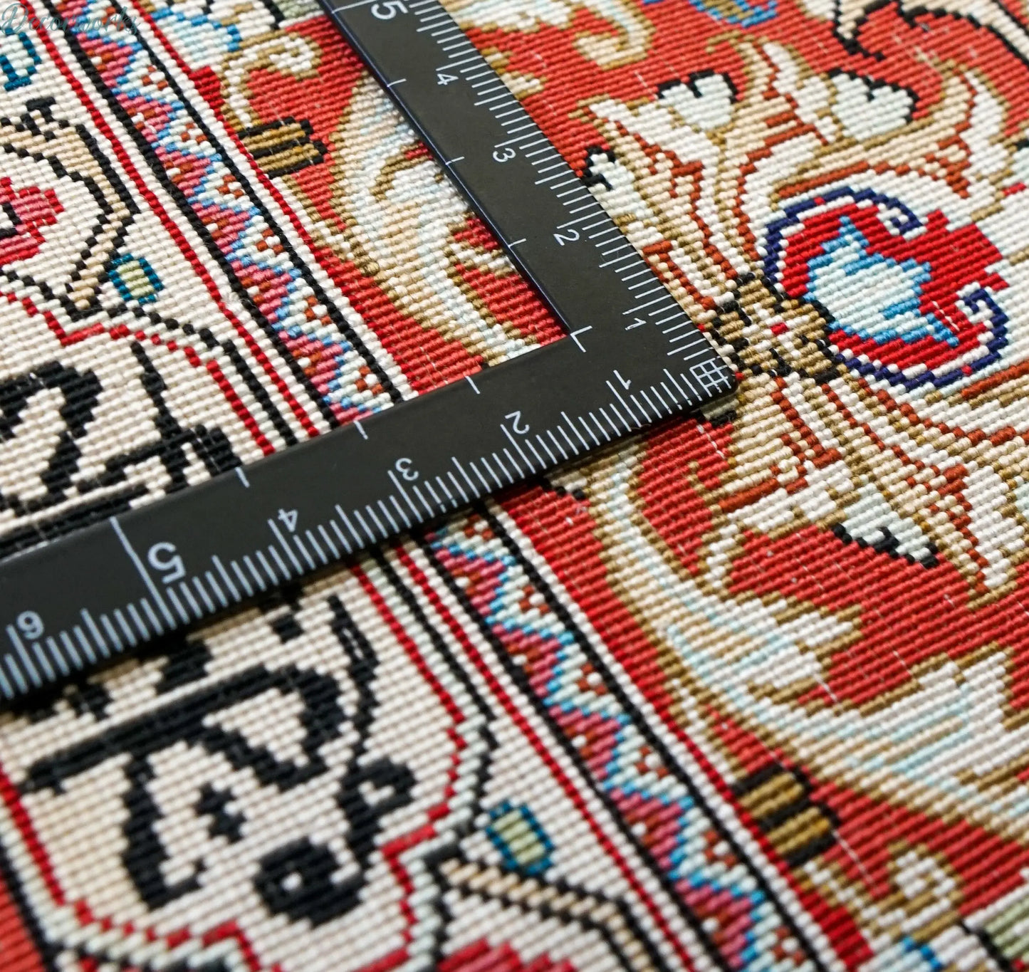 145×103cm ペルシャ絨毯 クム産 カシザード房 シルク 100% Decorworks