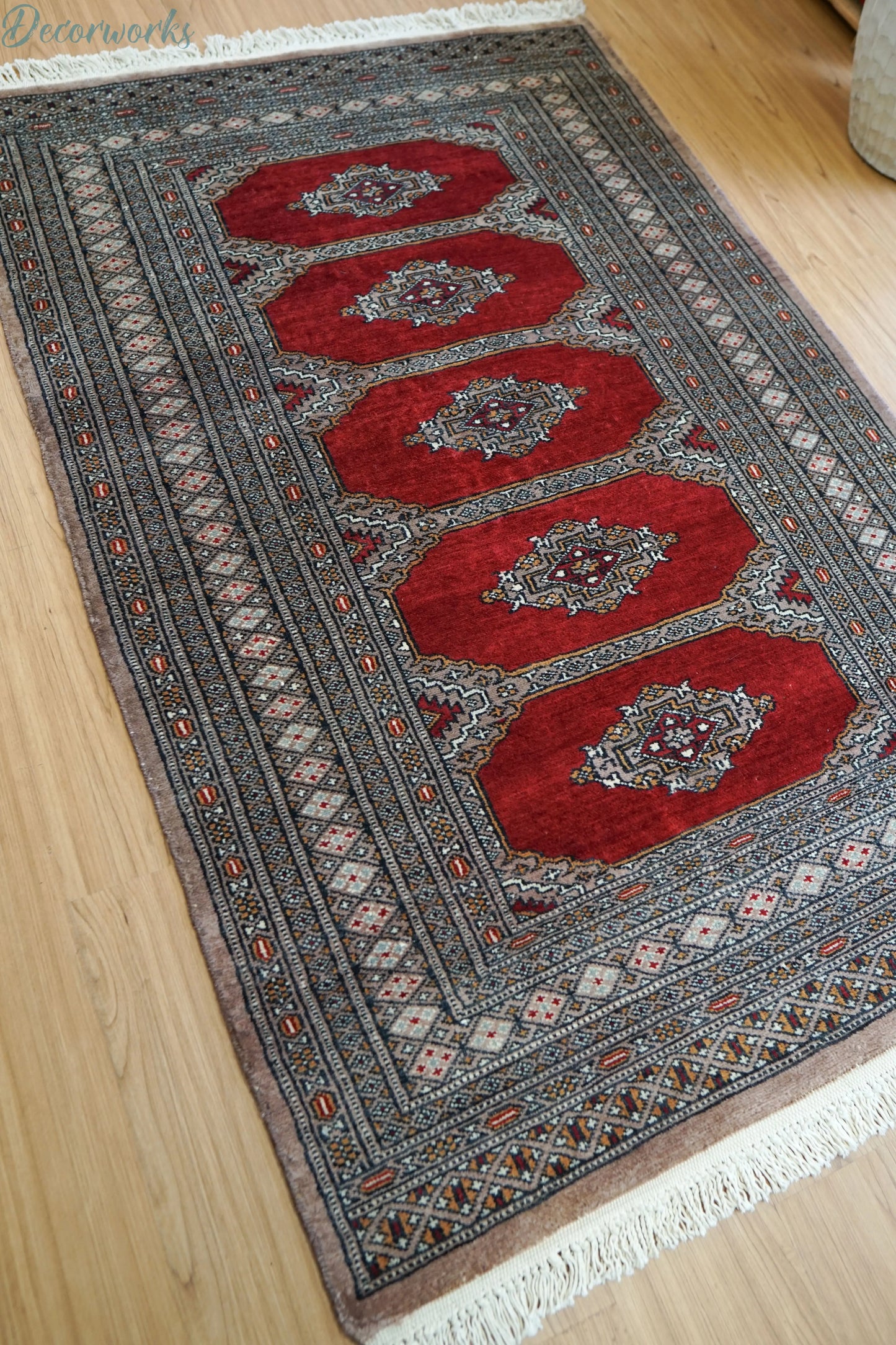 148×96cm パキスタン絨毯 ヴィンテージラグ Decorworks