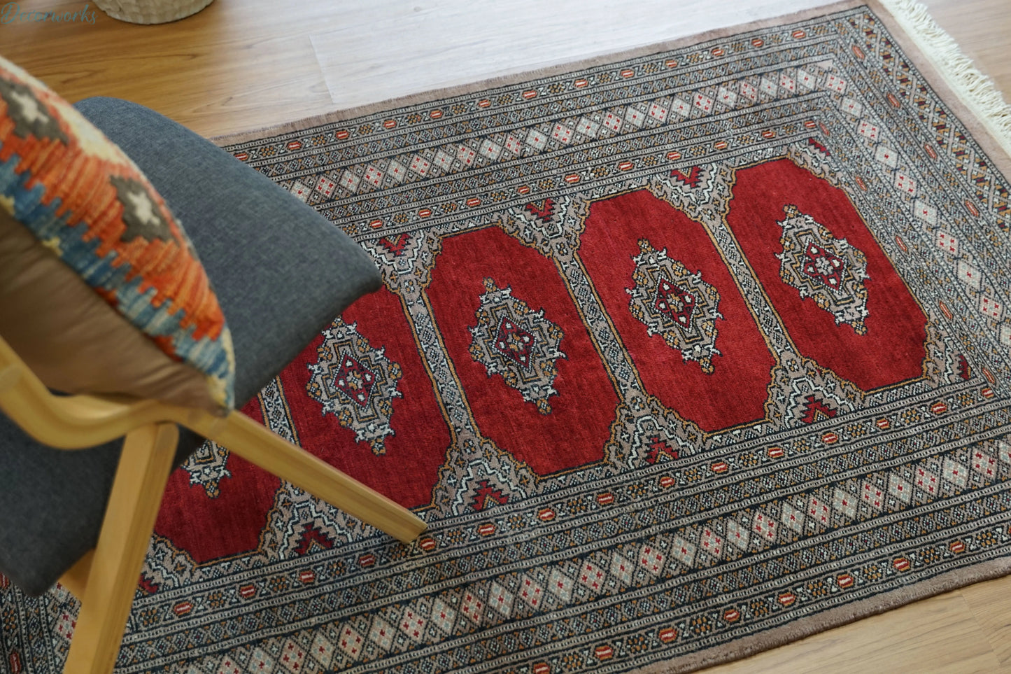 148×96cm パキスタン絨毯 ヴィンテージラグ Decorworks