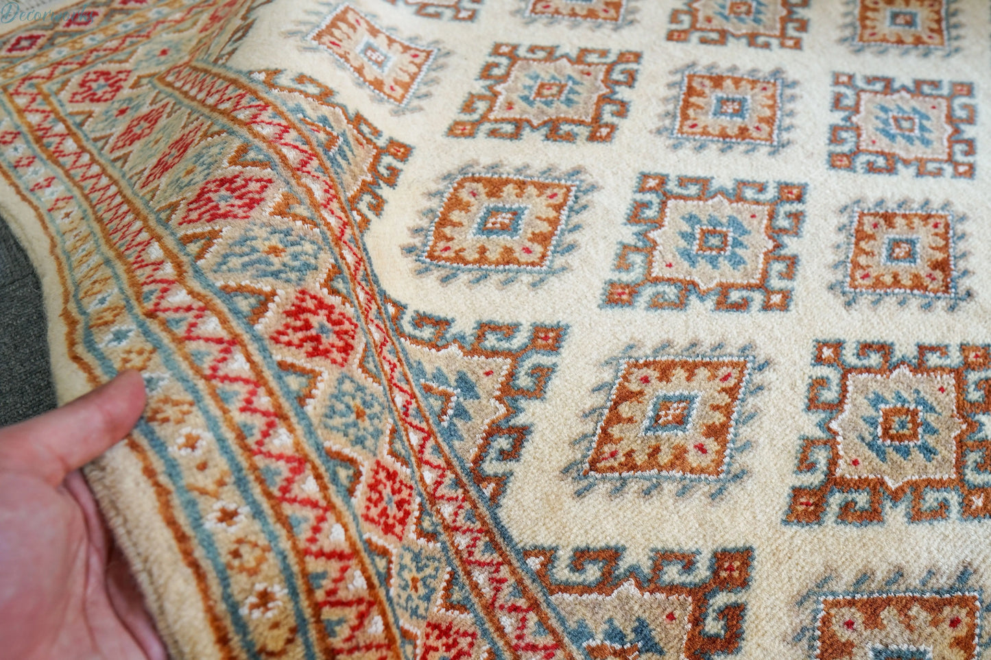 149×96cm パキスタン手織り絨毯 トライバルラグ ペルシャ絨毯 - Decorworks