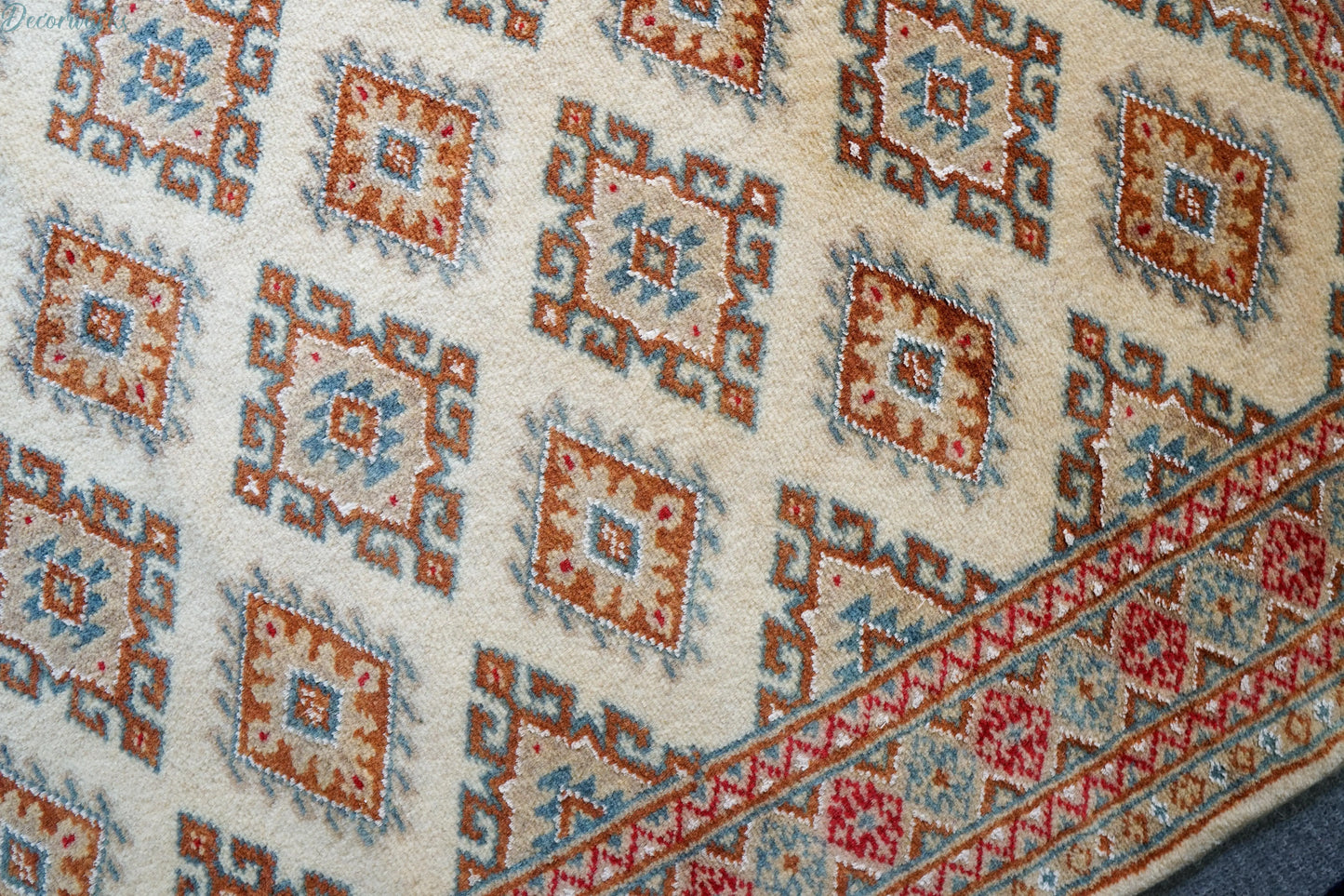 149×96cm パキスタン手織り絨毯 トライバルラグ ペルシャ絨毯 - Decorworks