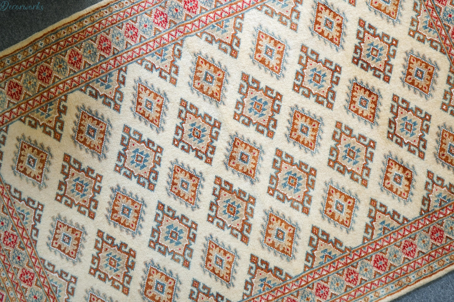 149×96cm パキスタン手織り絨毯 トライバルラグ ペルシャ絨毯 - Decorworks