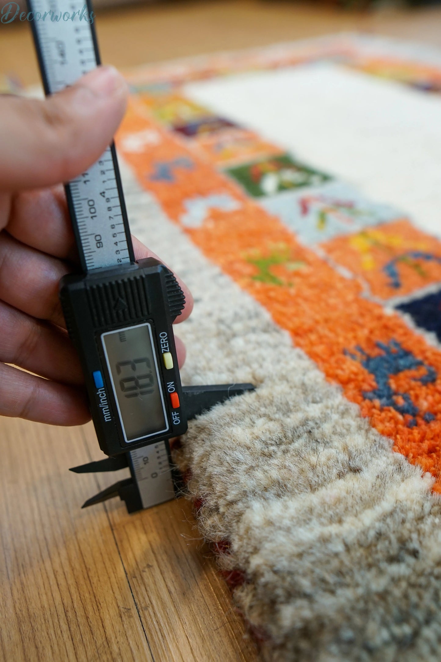 150×50cm ペルシャ絨毯 手織りギャッベ アマレ族 ランナー Decorworks