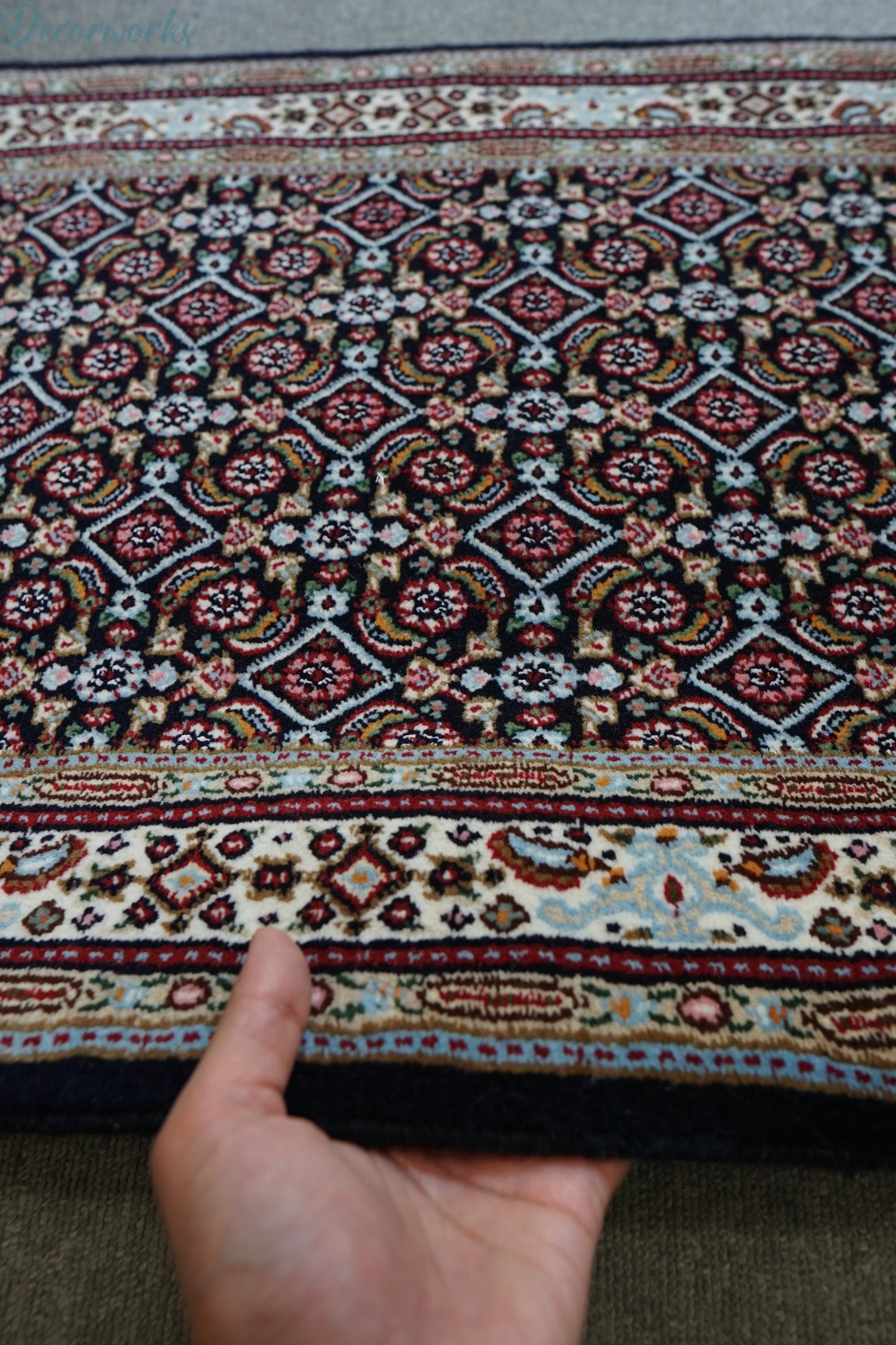154×97cm ペルシャ 手織り絨毯 ムード産 Decorworks