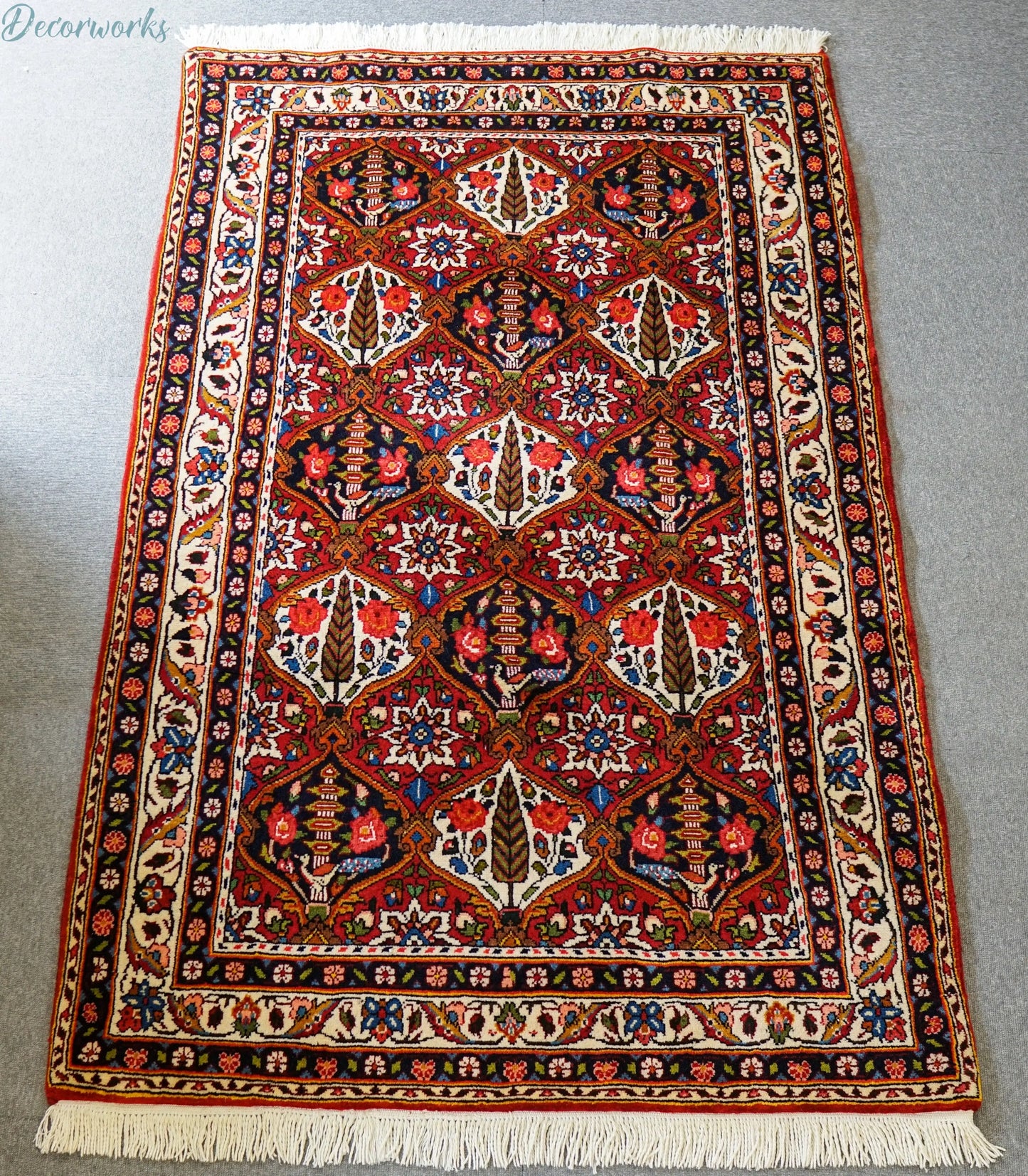 162×105cm ペルシャ絨毯 バクティアリ Decorworks