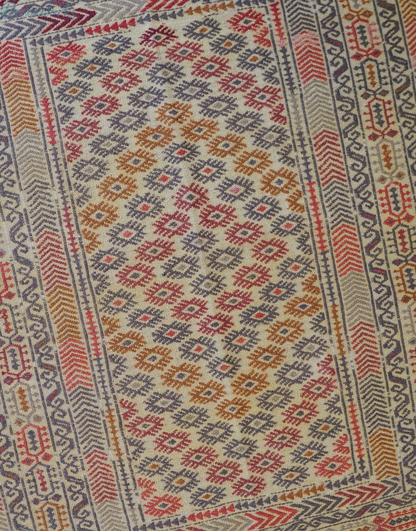 175×124cm アフガニスタン オールド キリム 手織り絨毯 Decorworks
