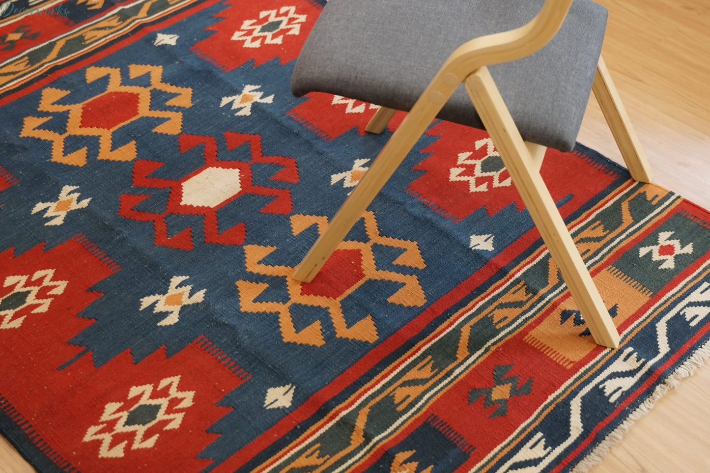 179×122cm ペルシャ 手織りキリム Decorworks