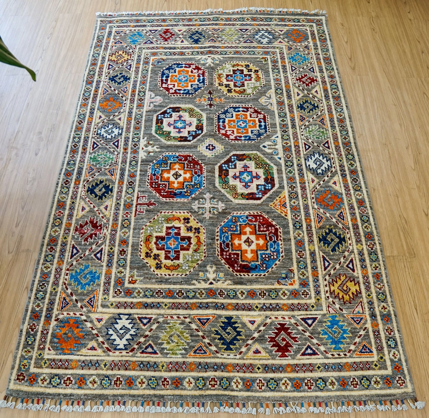 183×116cm アフガニスタン ガズニーウール手織り絨毯 Decorworks
