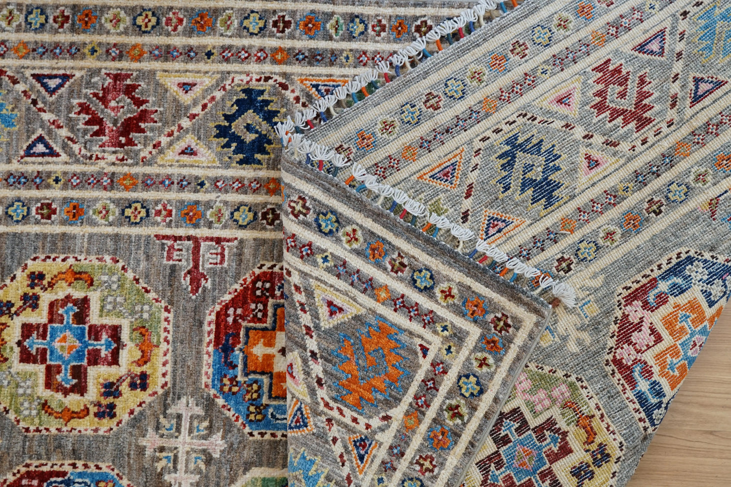 183×116cm アフガニスタン ガズニーウール手織り絨毯 Decorworks