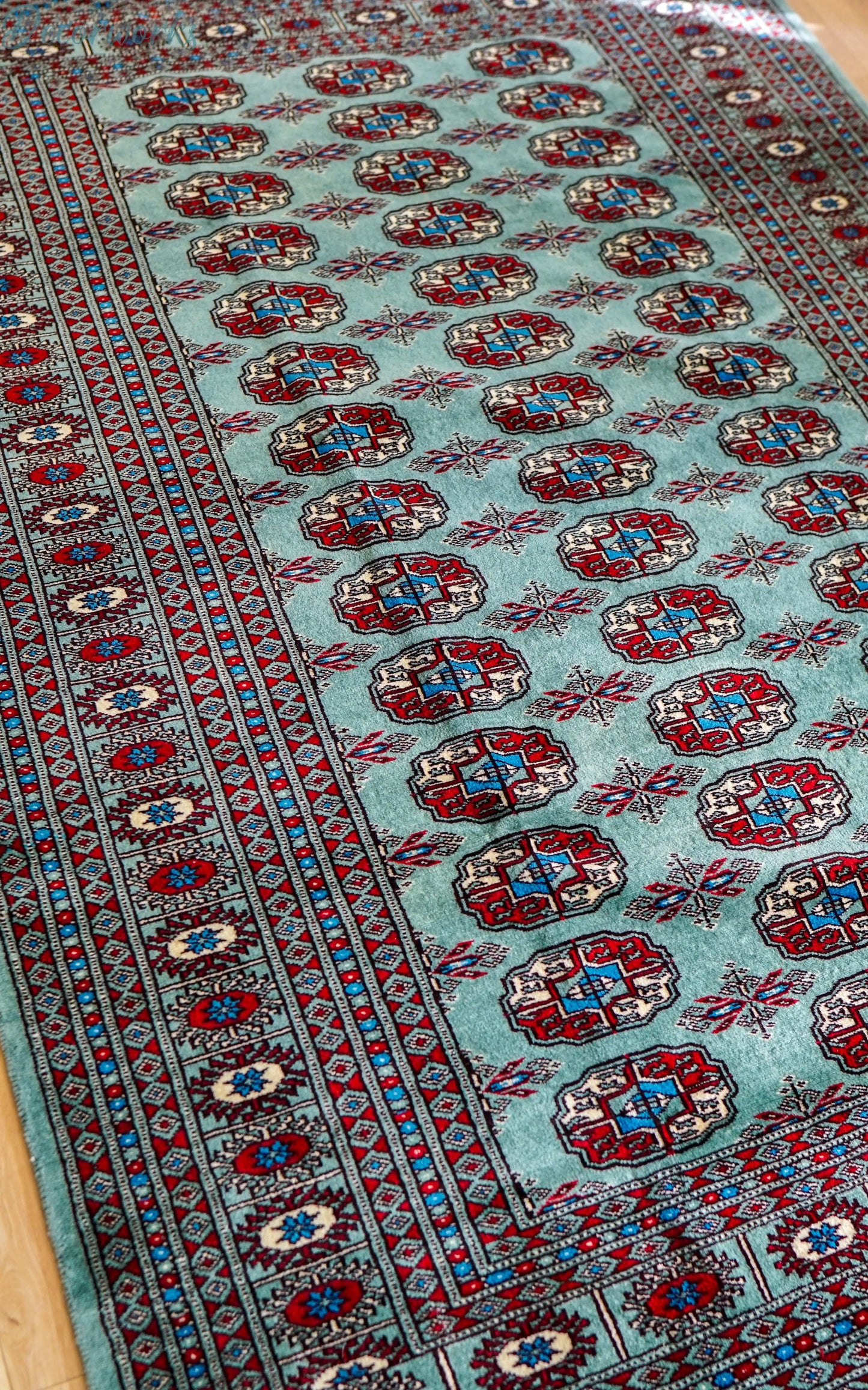 190×127cm トルクメン ボハララグ 手織り絨毯 Decorworks