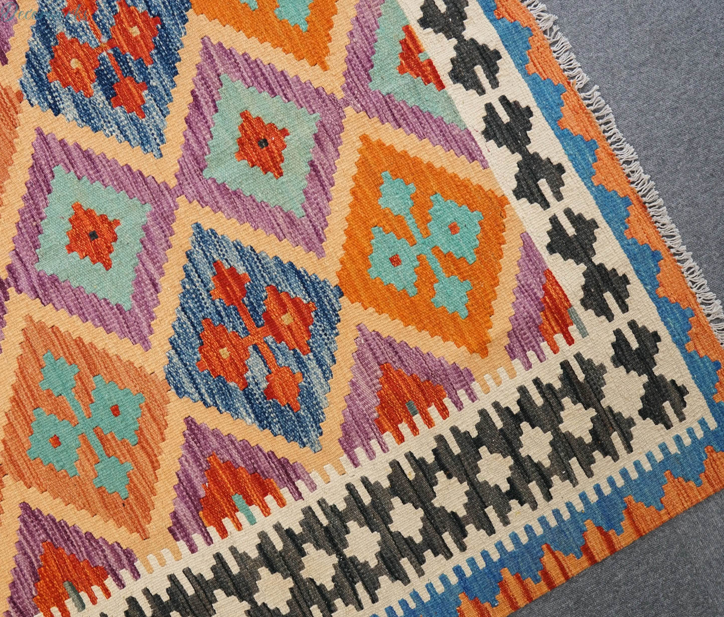 195×150cm アフガニスタン手織りキリム - Decorworks