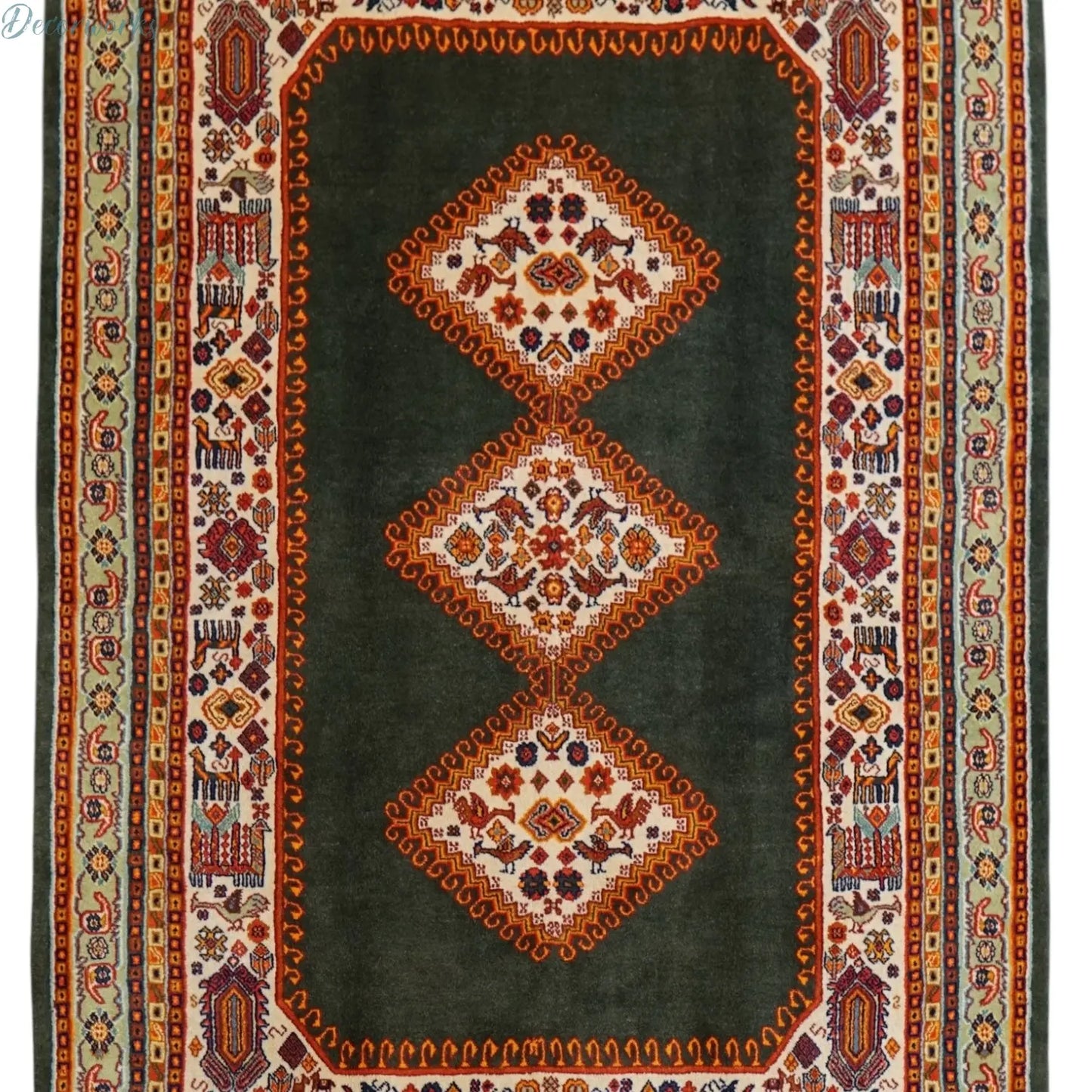200×146cm ペルシャ ガシュガイ 手織り絨毯 Decorworks