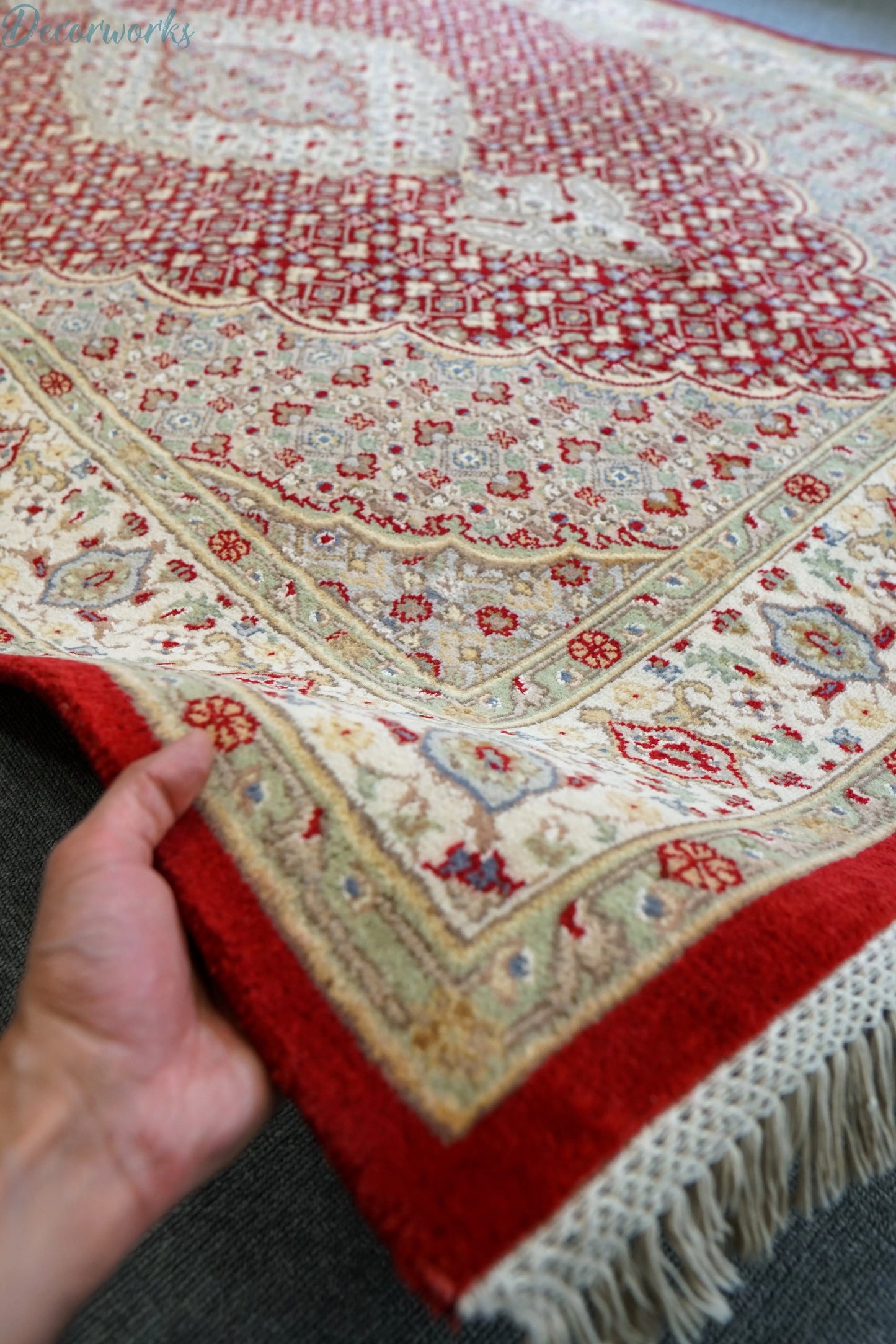 220×135cm パキスタン手織り絨毯 ダブルノット Decorworks