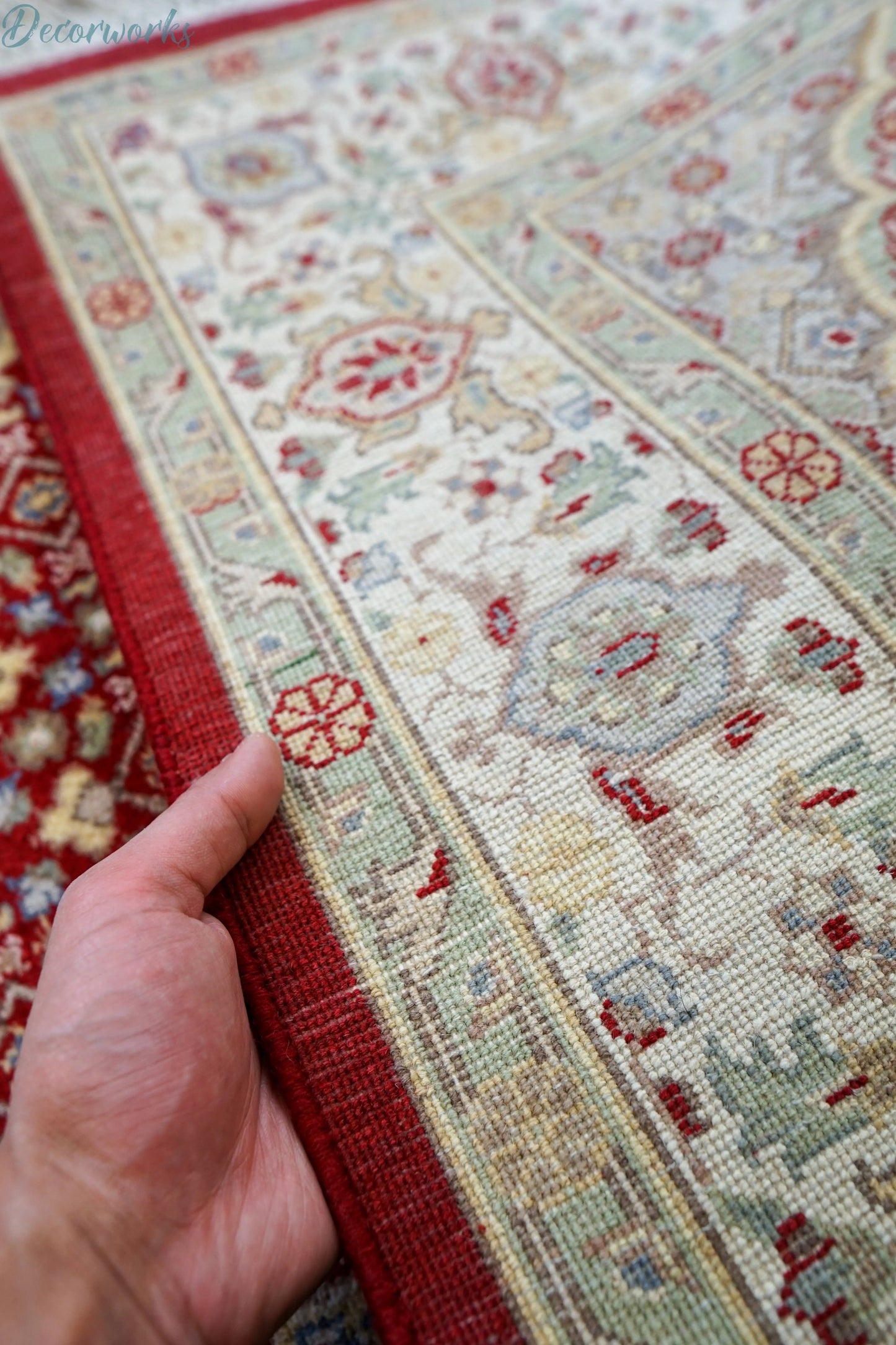 220×135cm パキスタン手織り絨毯 ダブルノット Decorworks
