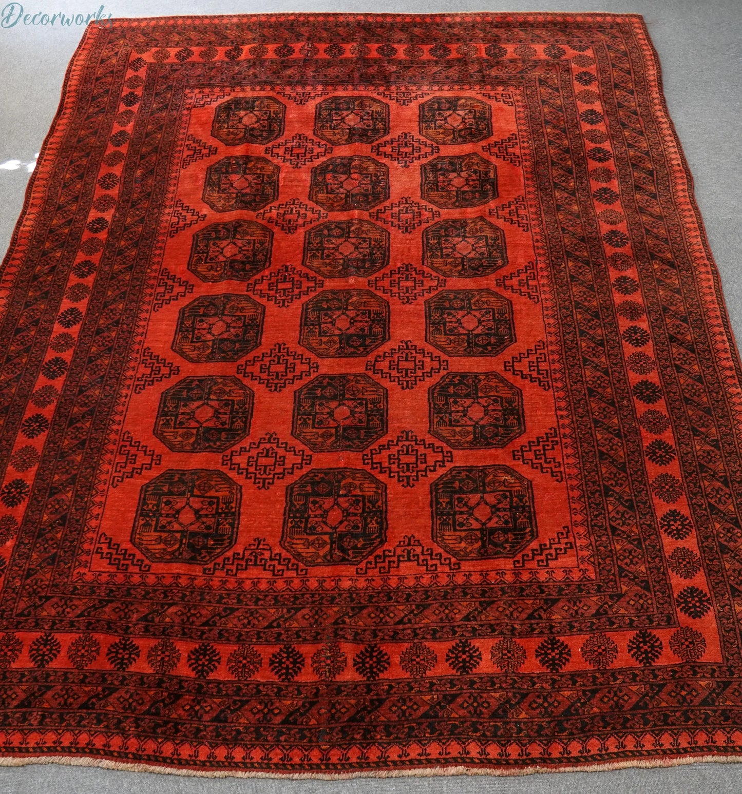 254×198cm トルクメン ボハララグ トライバルラグ ヴィンテージラグ Decorworks