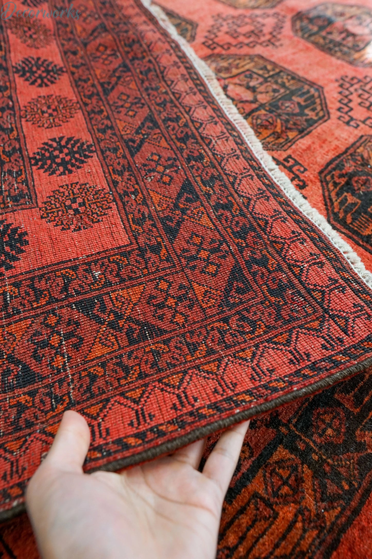 254×198cm トルクメン ボハララグ トライバルラグ ヴィンテージラグ Decorworks