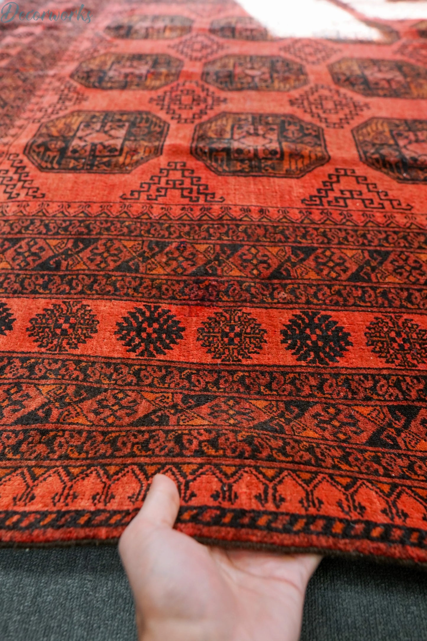 254×198cm トルクメン ボハララグ トライバルラグ ヴィンテージラグ Decorworks