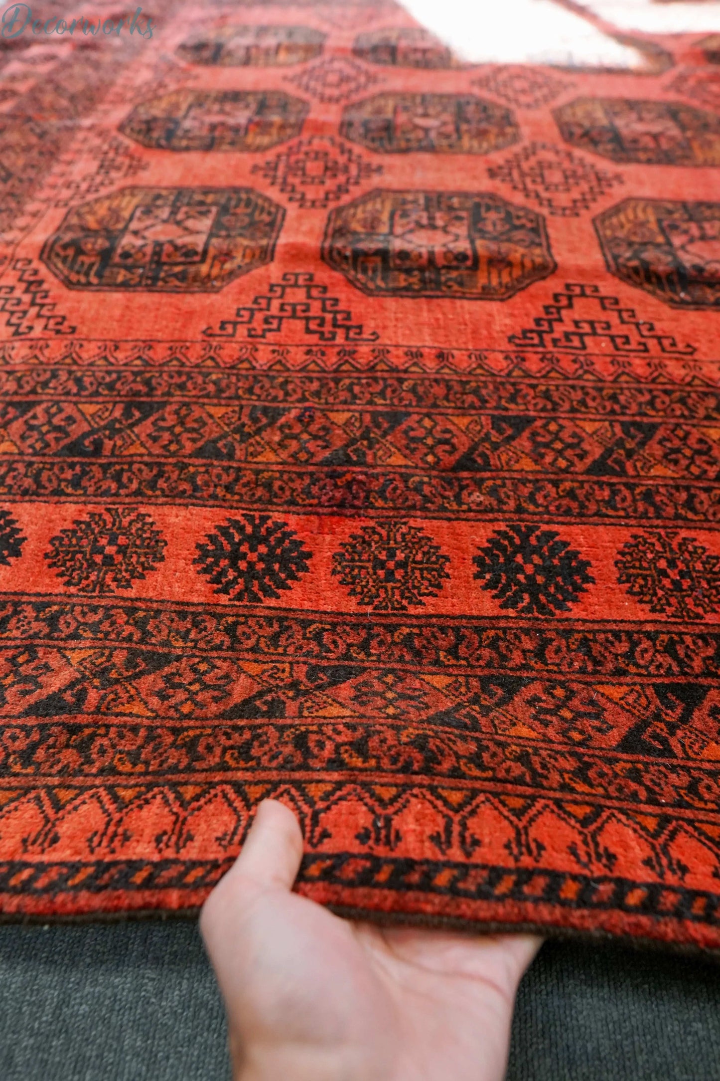 254×198cm トルクメン ボハララグ トライバルラグ ヴィンテージラグ Decorworks