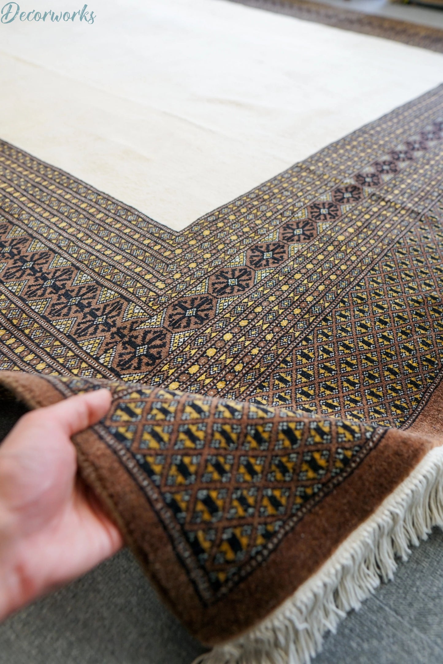 310×220cm【パキスタン手織り絨毯 Decorworks