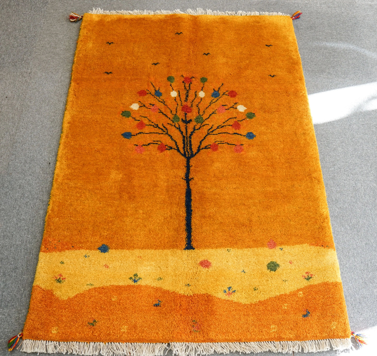 150×100cm 【ペルシャ絨毯 手織りギャッベ】アマレ族ギャッベ ギャベ Decorworks