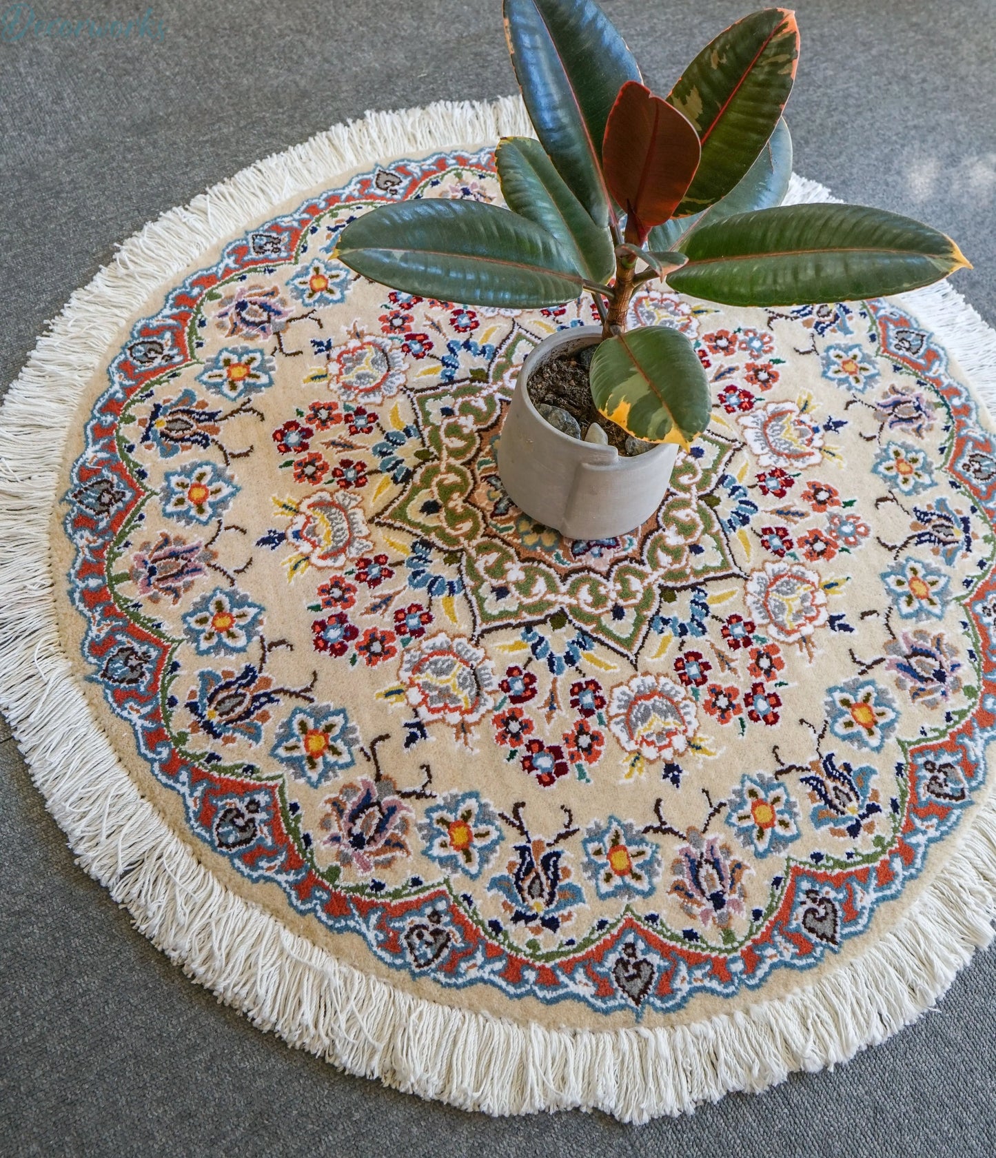 71×71cm ペルシャ手織り絨毯 Decorworks