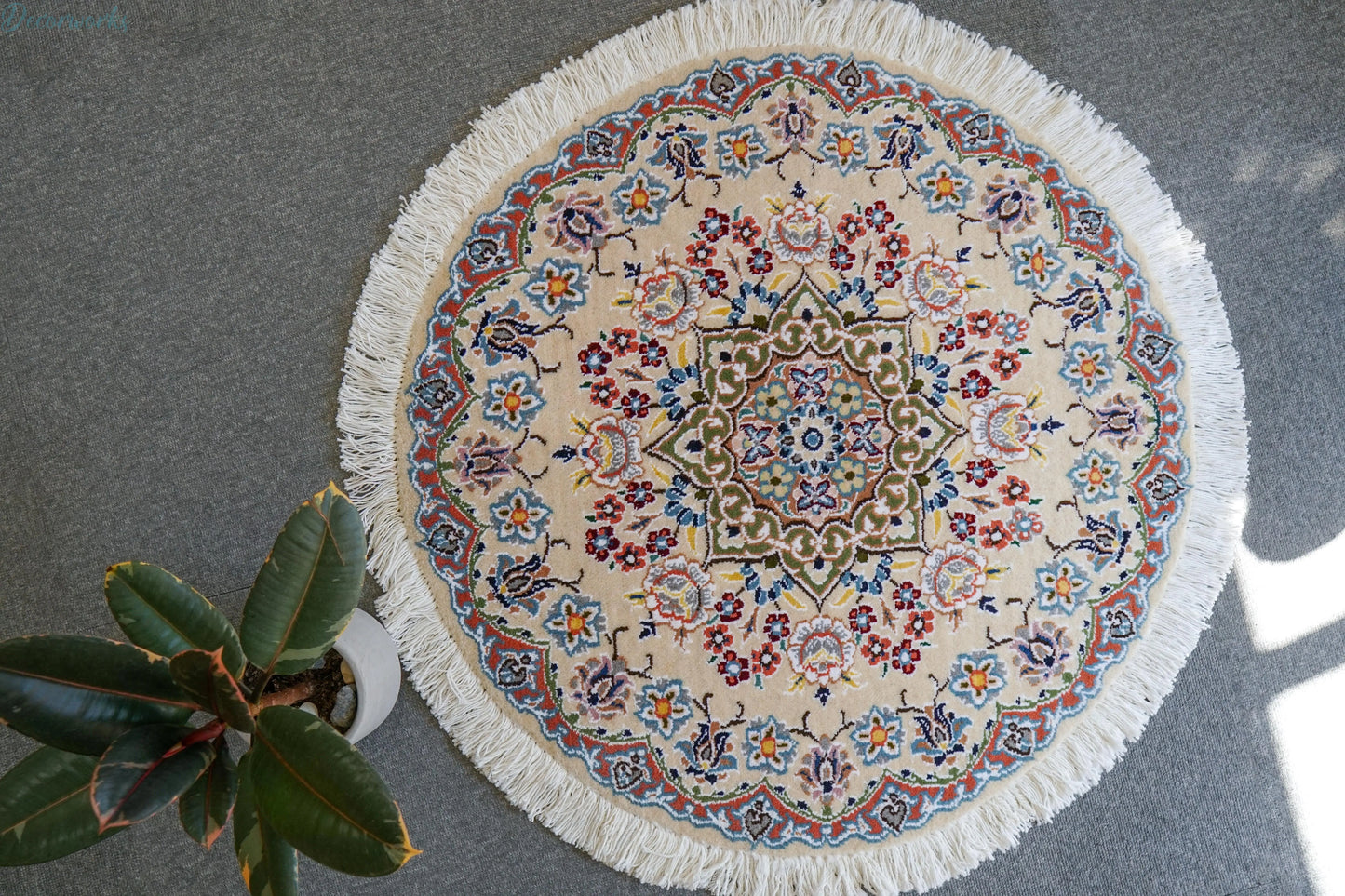 71×71cm ペルシャ手織り絨毯 Decorworks
