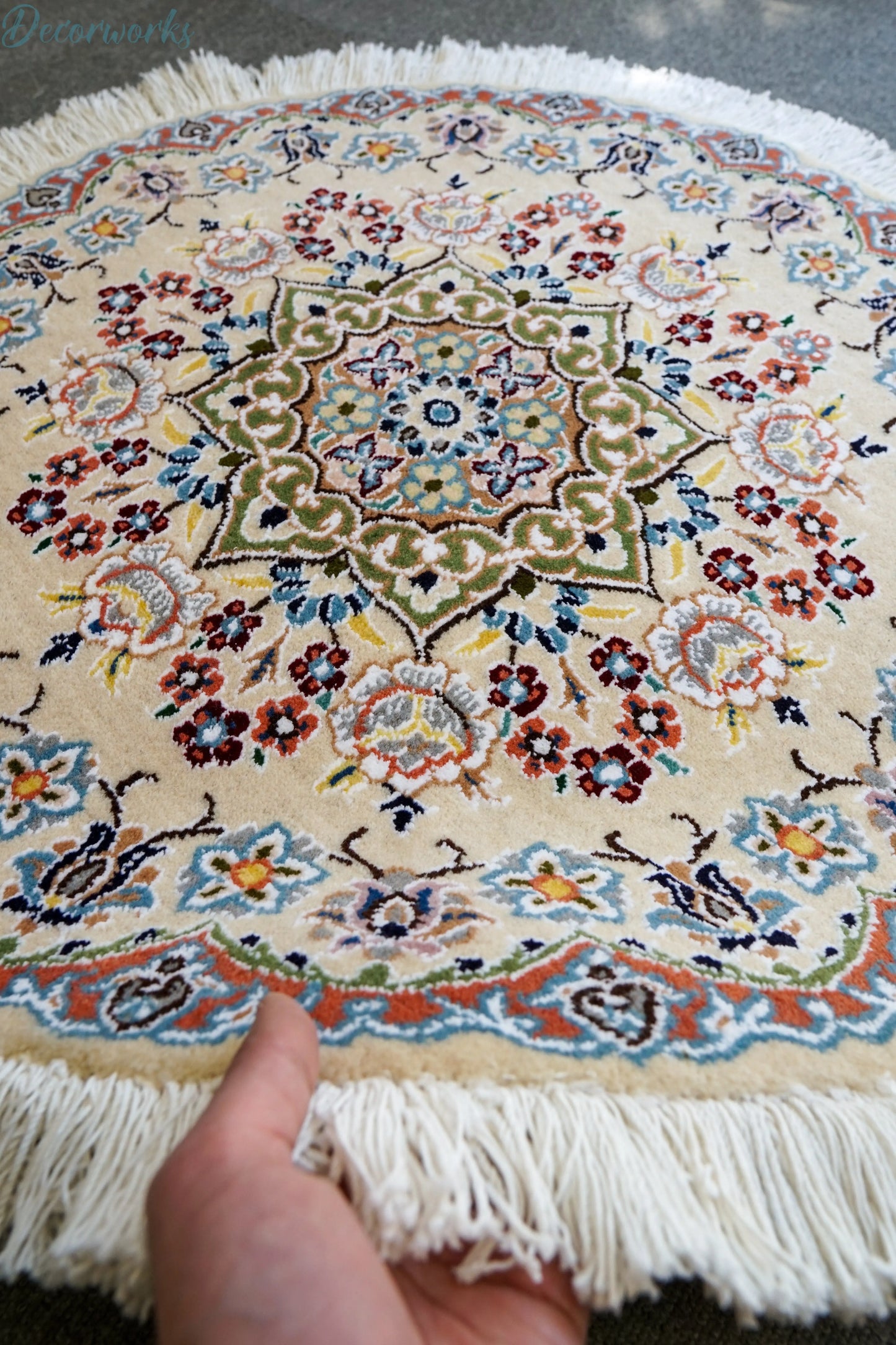 71×71cm ペルシャ手織り絨毯 Decorworks