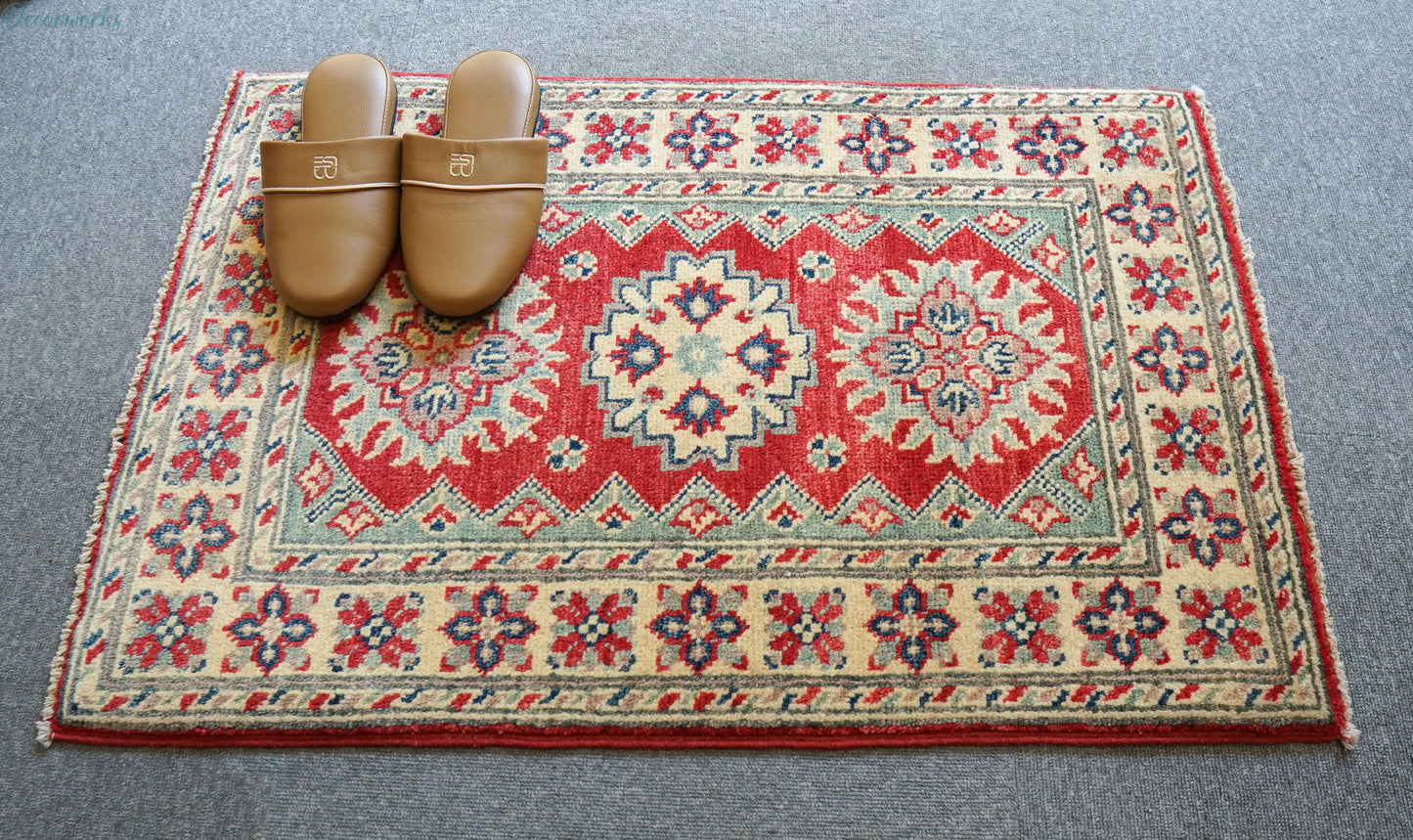89×60cm アフガニスタン手織り絨毯 Decorworks