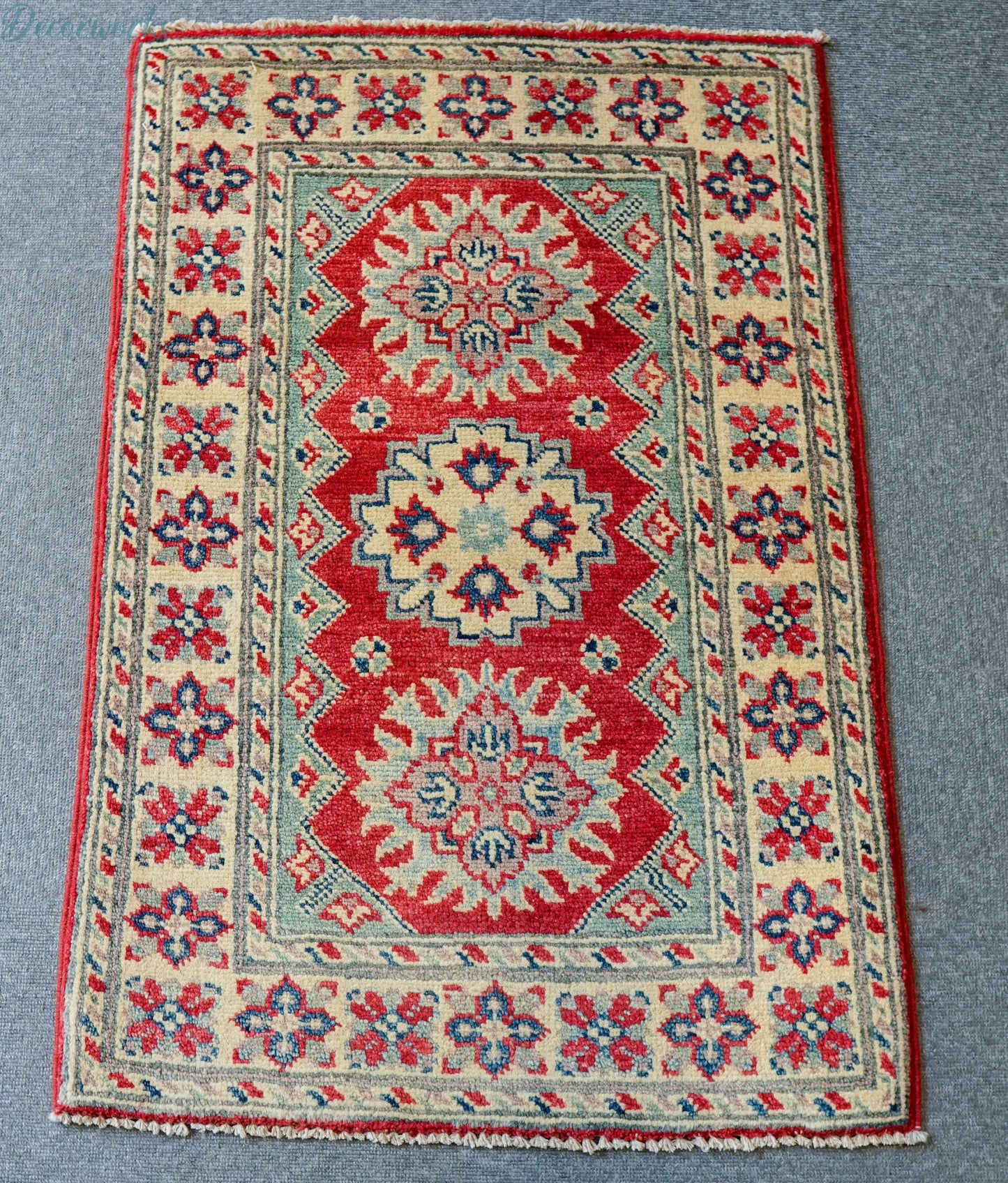 89×60cm アフガニスタン手織り絨毯 Decorworks