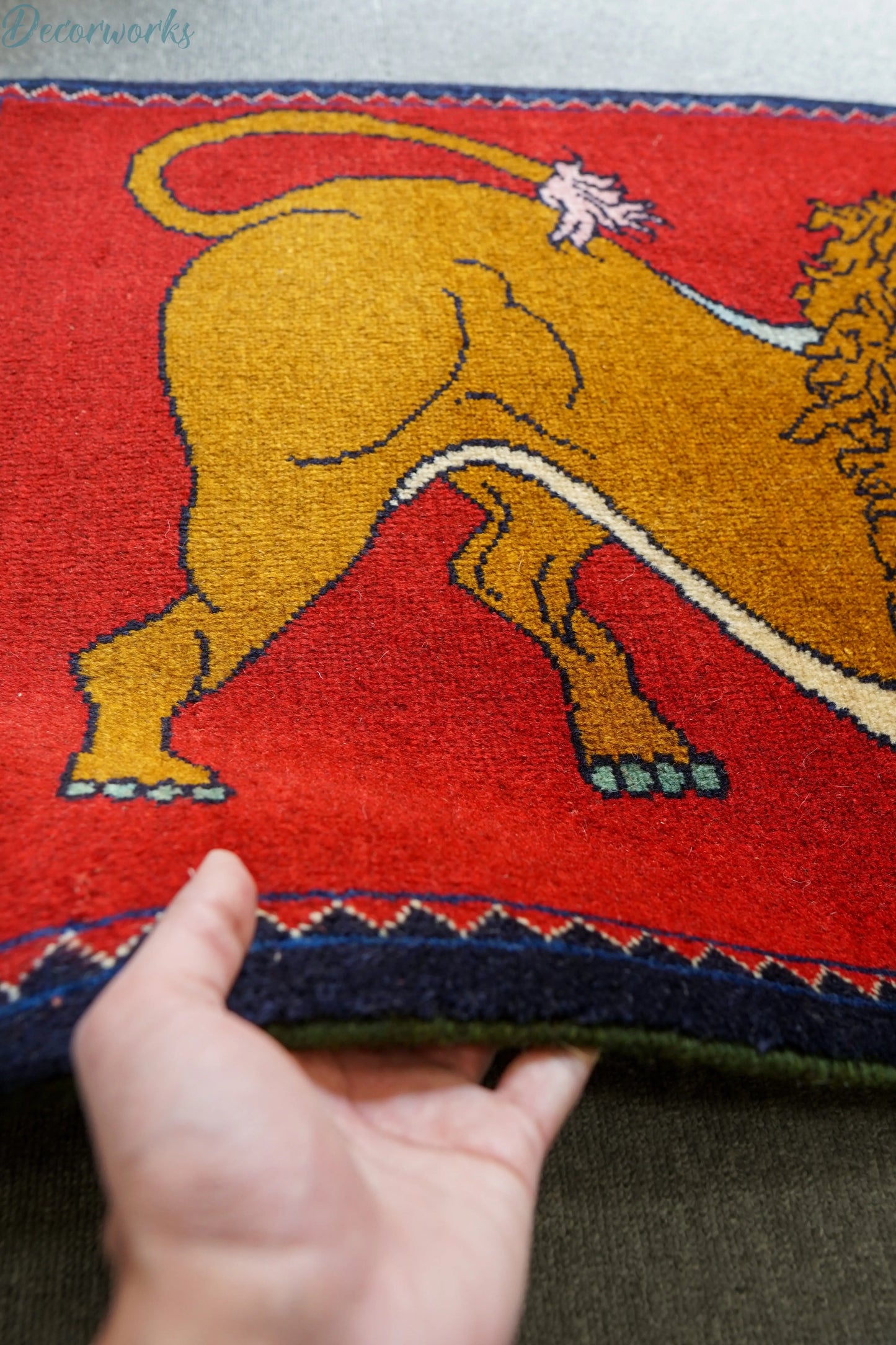 89x63cm 手織り ペルシャ絨毯 カシュカイ族 Decorworks