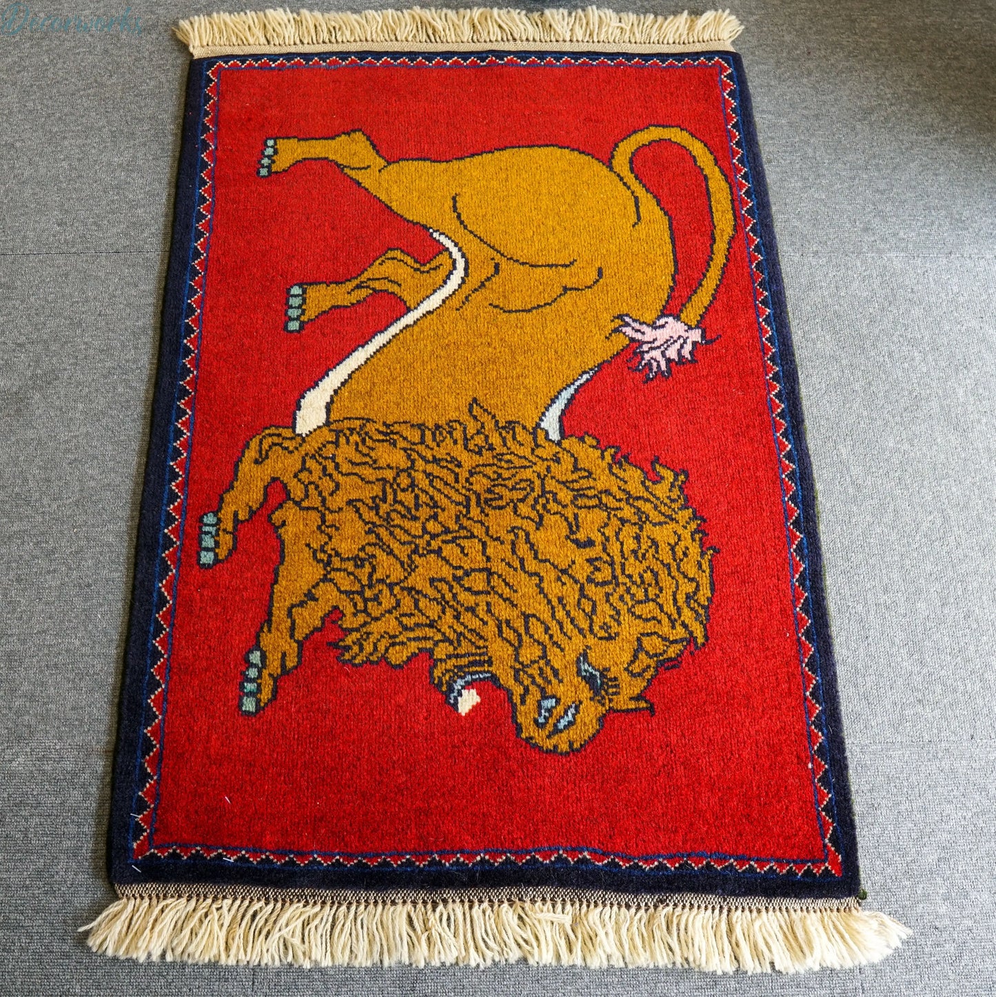89x63cm 手織り ペルシャ絨毯 カシュカイ族 Decorworks