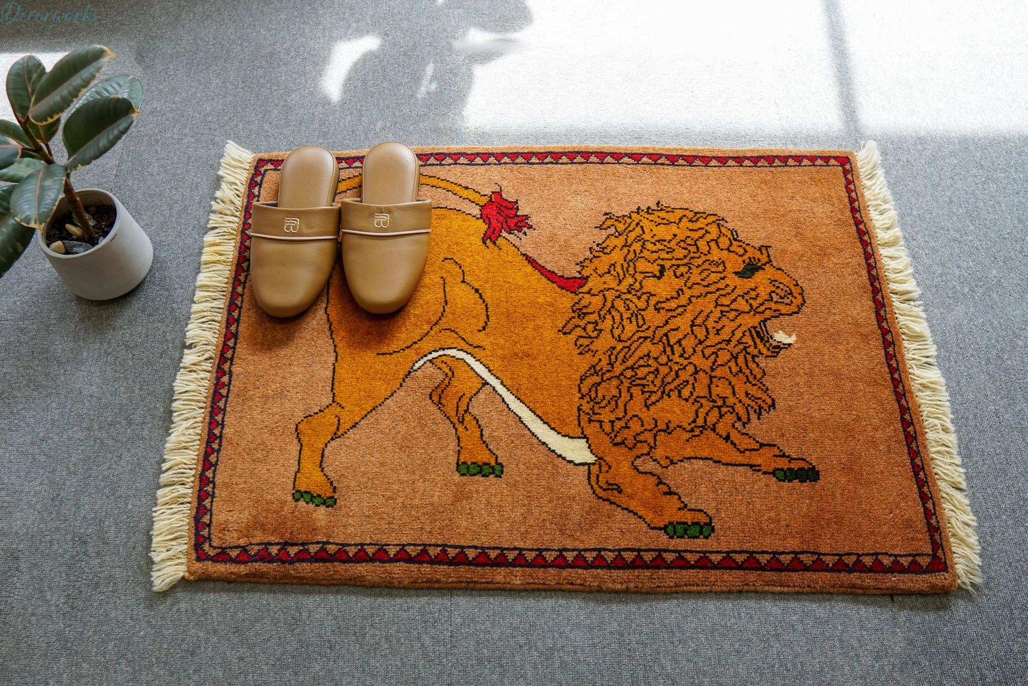 90x64cm 手織り ペルシャ絨毯 カシュカイ族 Decorworks
