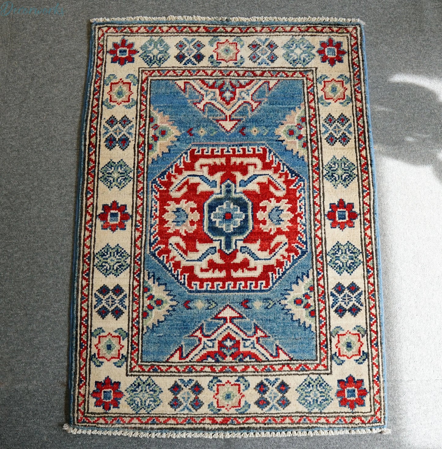 91×64cm アフガニスタン手織り絨毯 Decorworks