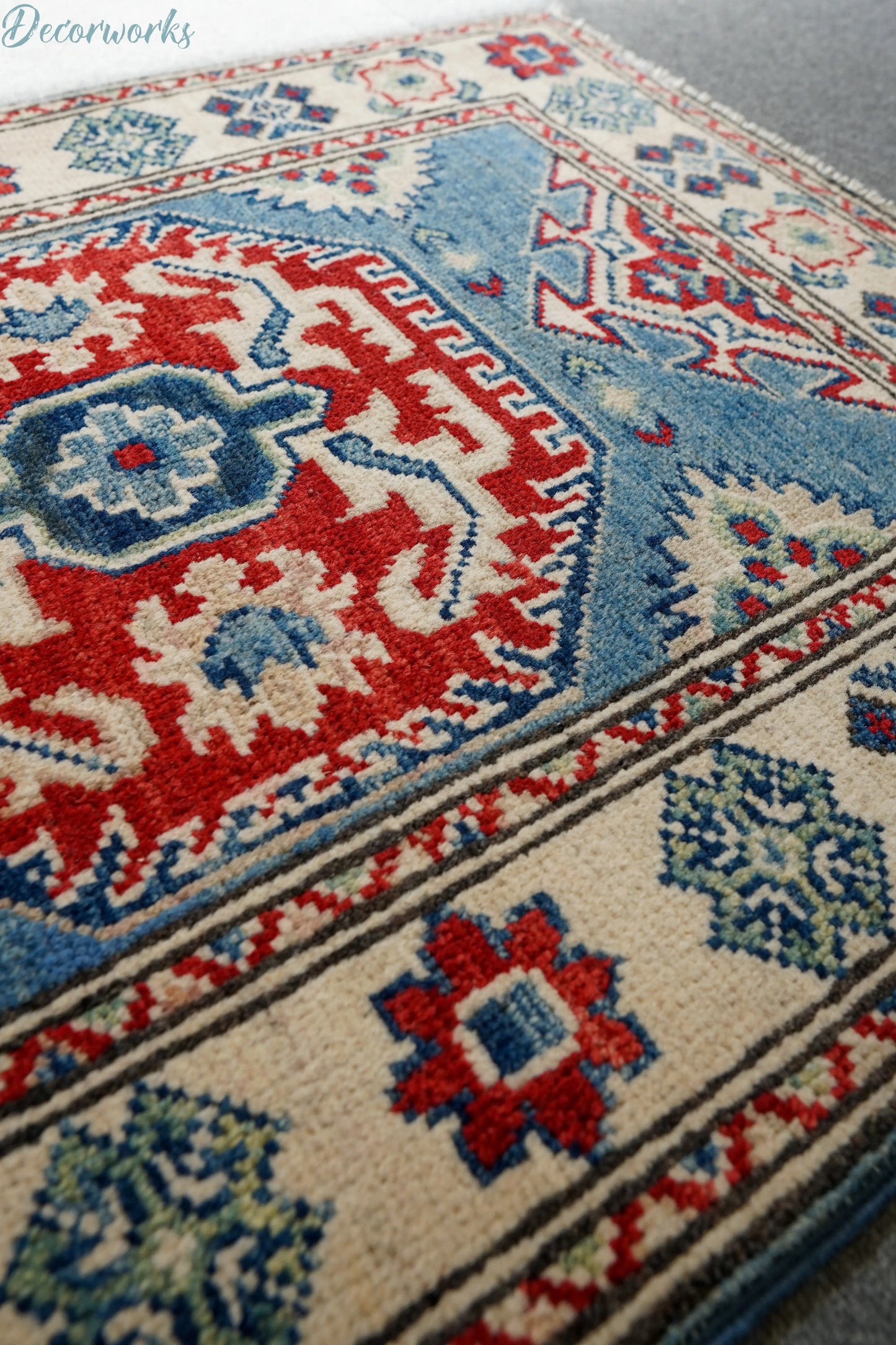 91×64cm アフガニスタン手織り絨毯 Decorworks