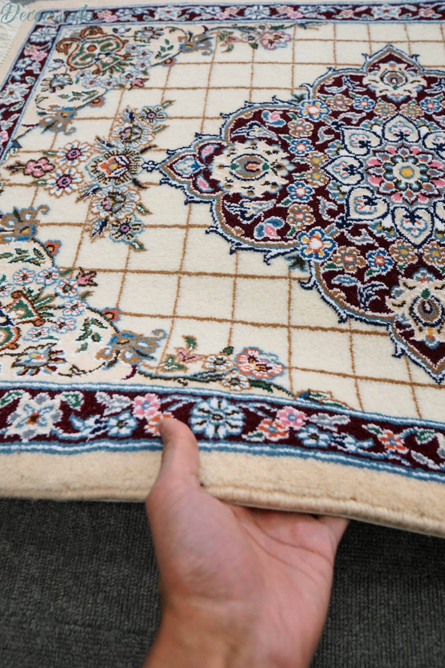 94×65cm ペルシャ手織り絨毯 Decorworks