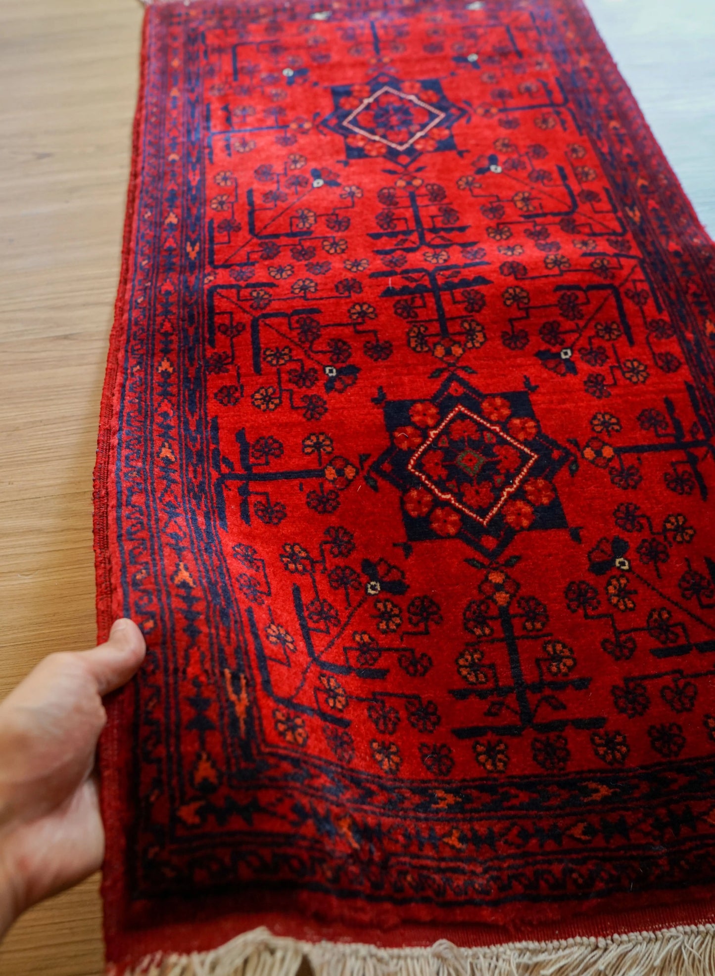 Collection 98×52cm アフガニスタン手織り絨毯 カールモハメディ