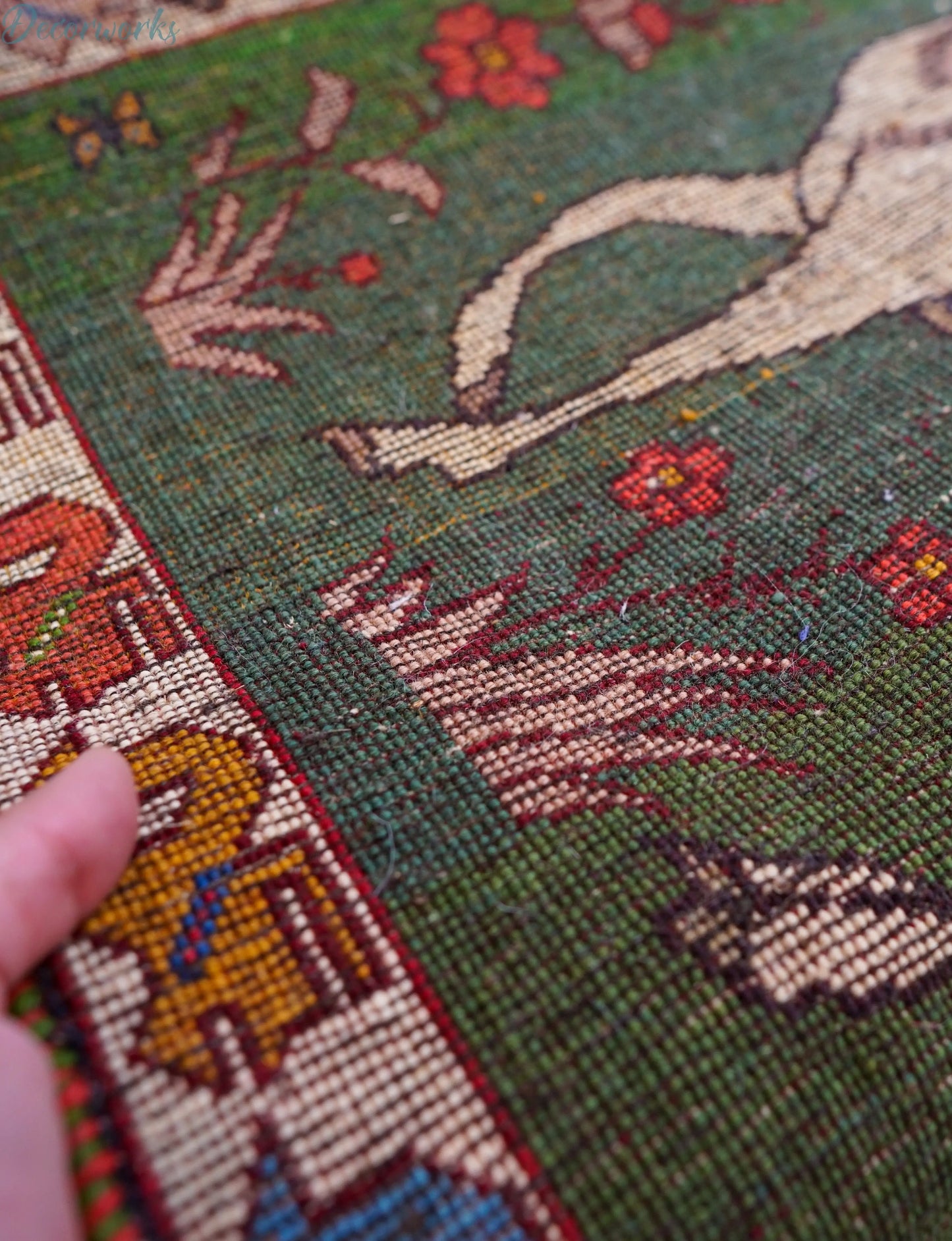98x63cm 手織り ペルシャ絨毯 カシュカイ族 Decorworks