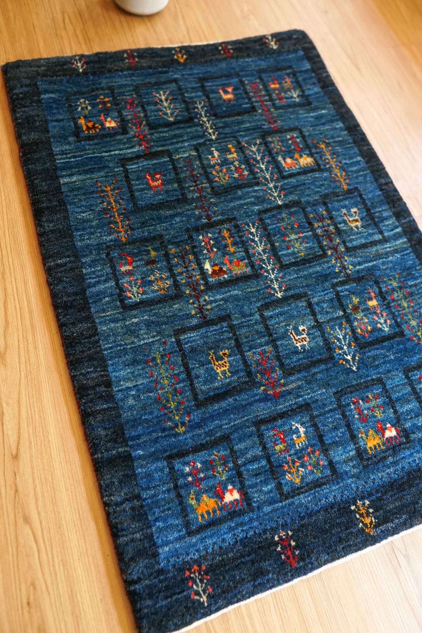 Collection 99×65cm 手織りペルシャ カシュクリ ギャッベ リズバフトギヤべ